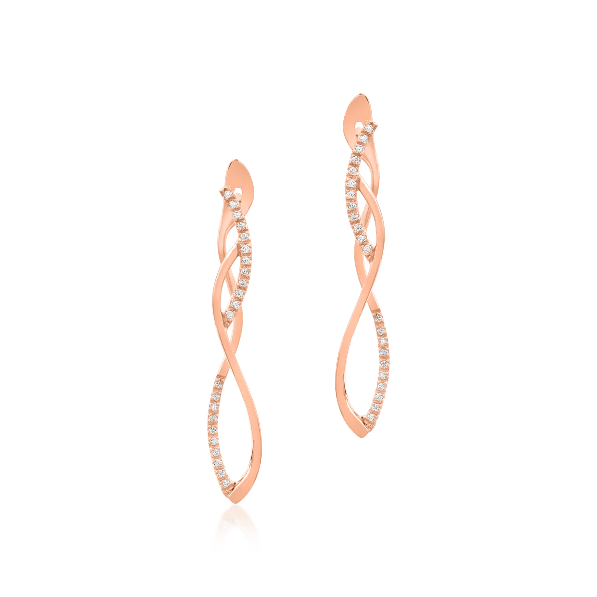 Cercei din aur roz – teilor Cercei din aur roz – teilor