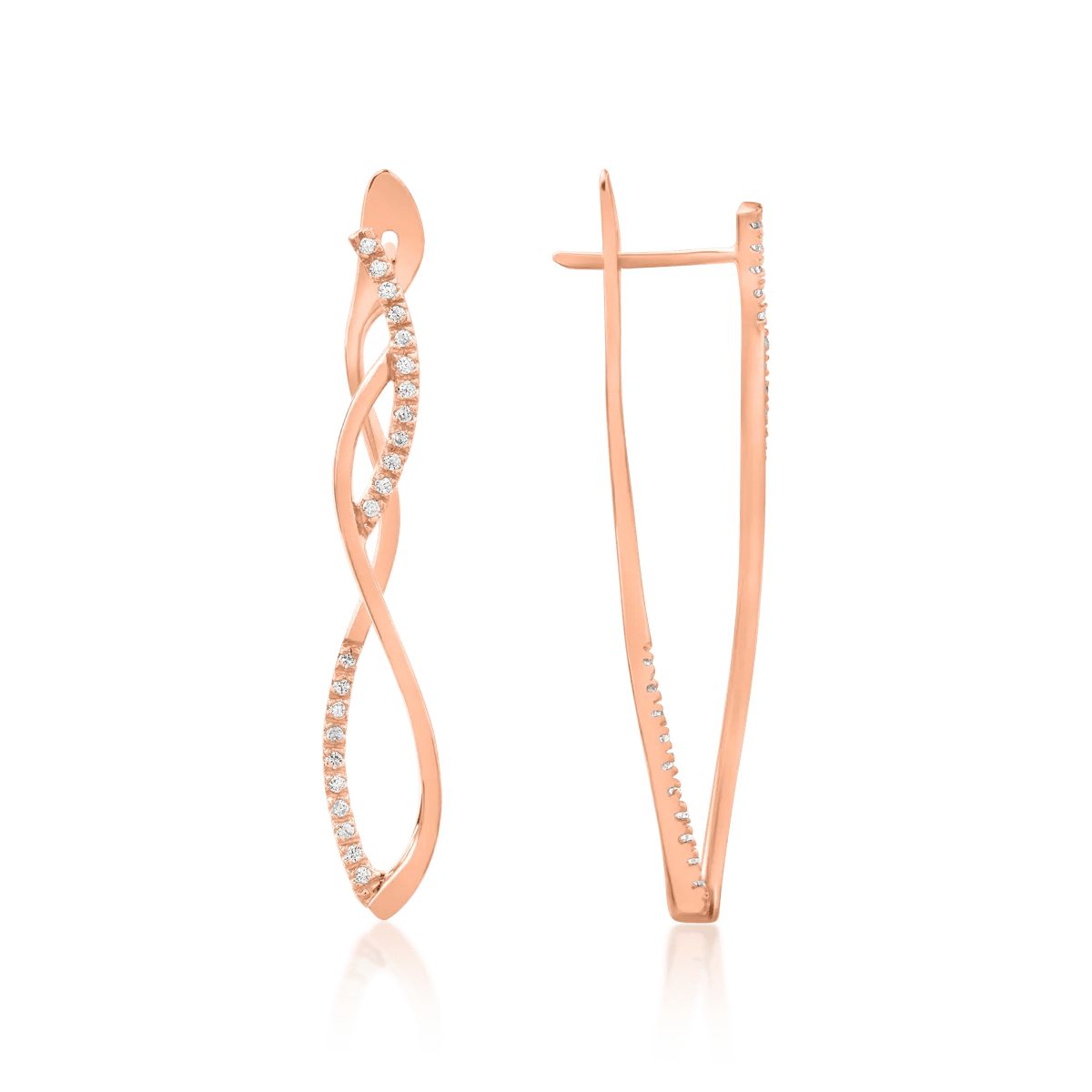 Cercei din aur roz – teilor Cercei din aur roz – teilor