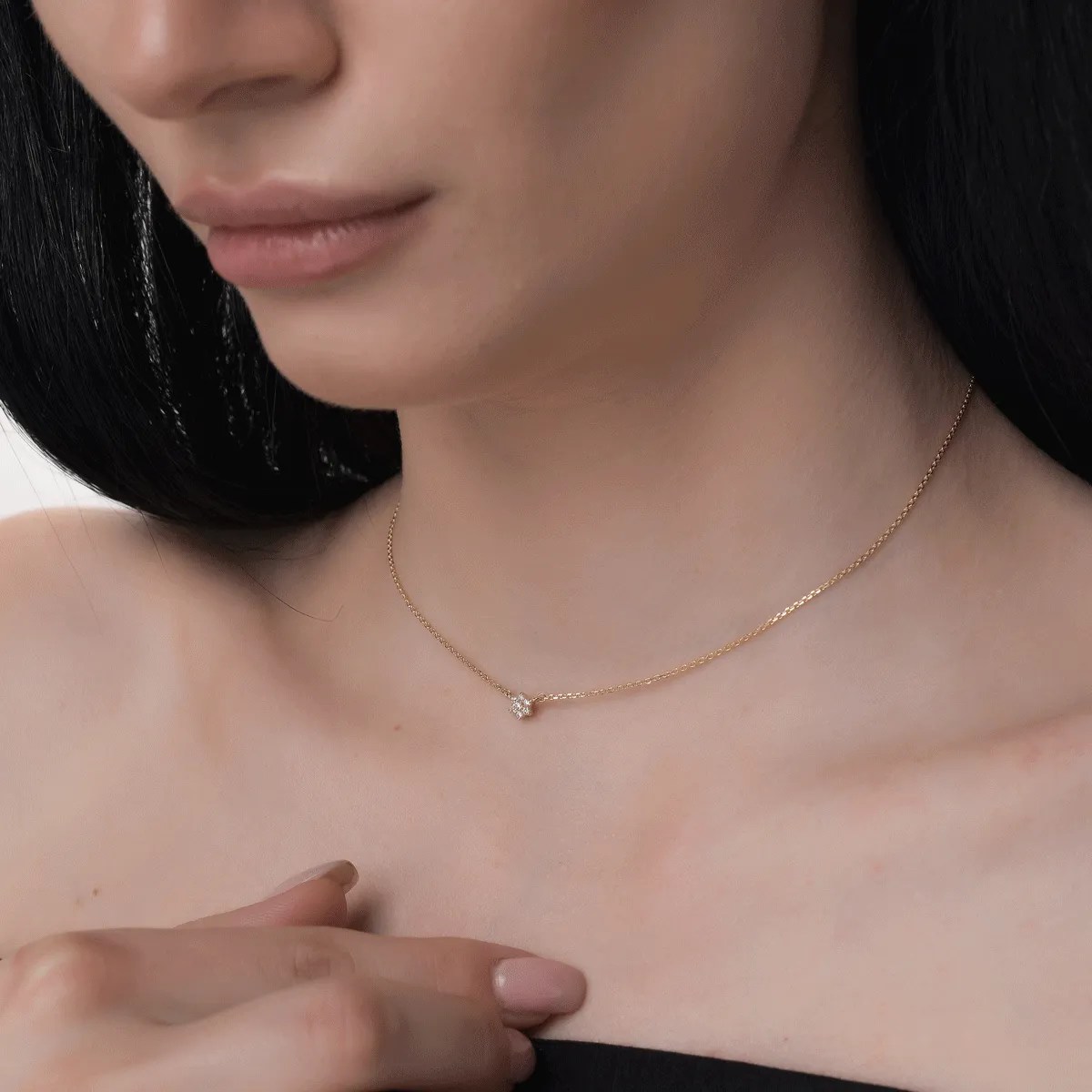 Lanț aur galben cu diamante 0.08ct Lanț aur galben cu diamante 0.08ct