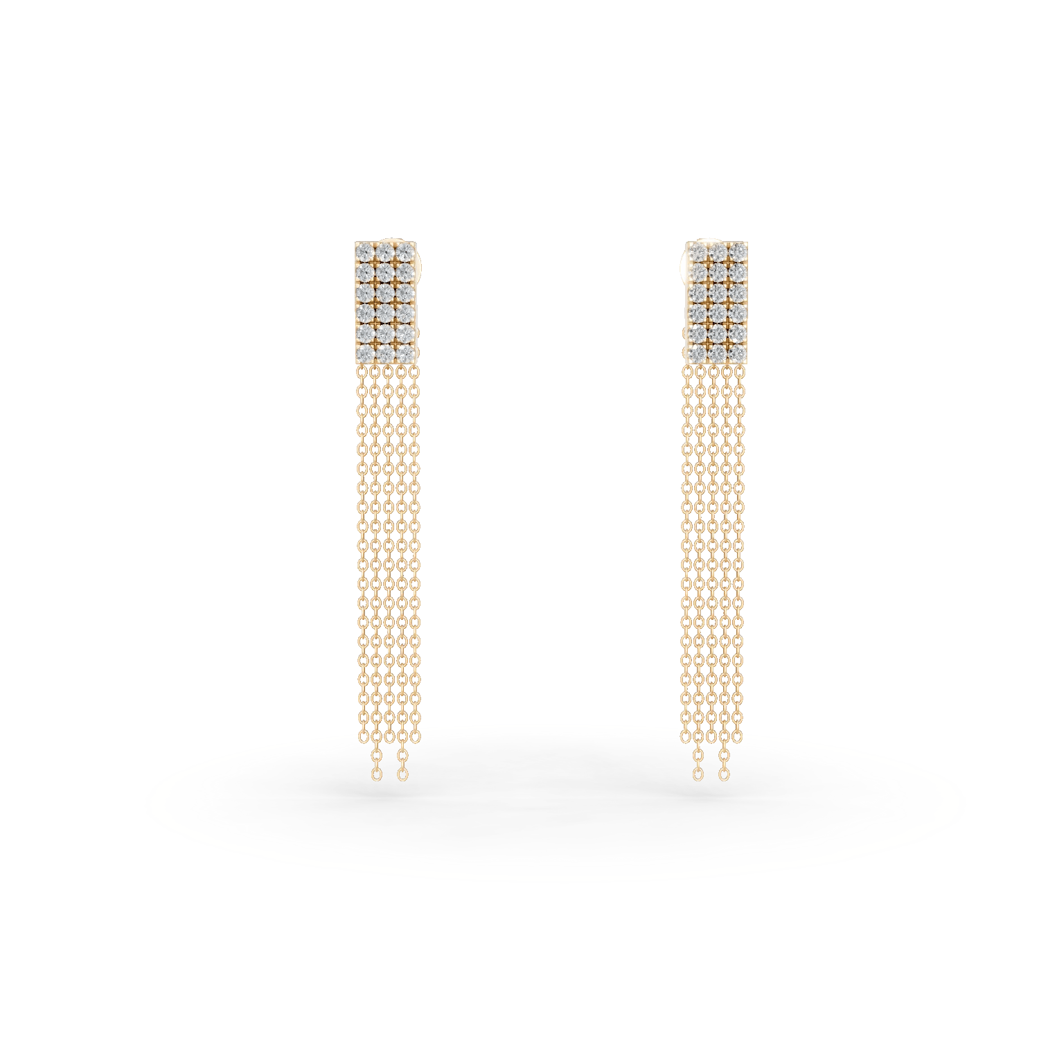 Cercei din aur galben cu diamante de 0.22ct Cercei din aur galben cu diamante de 0.22ct