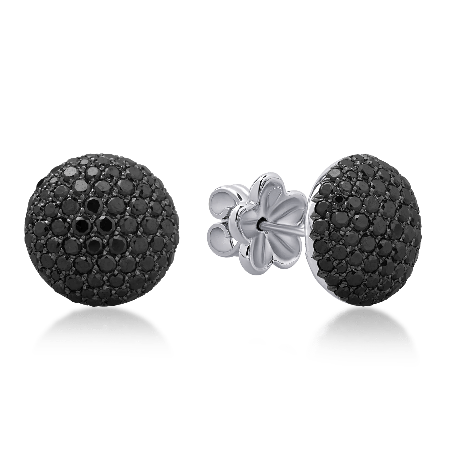 Cercei din aur alb cu diamante negre de 2.42ct Cercei din aur alb cu diamante negre de 2.42ct