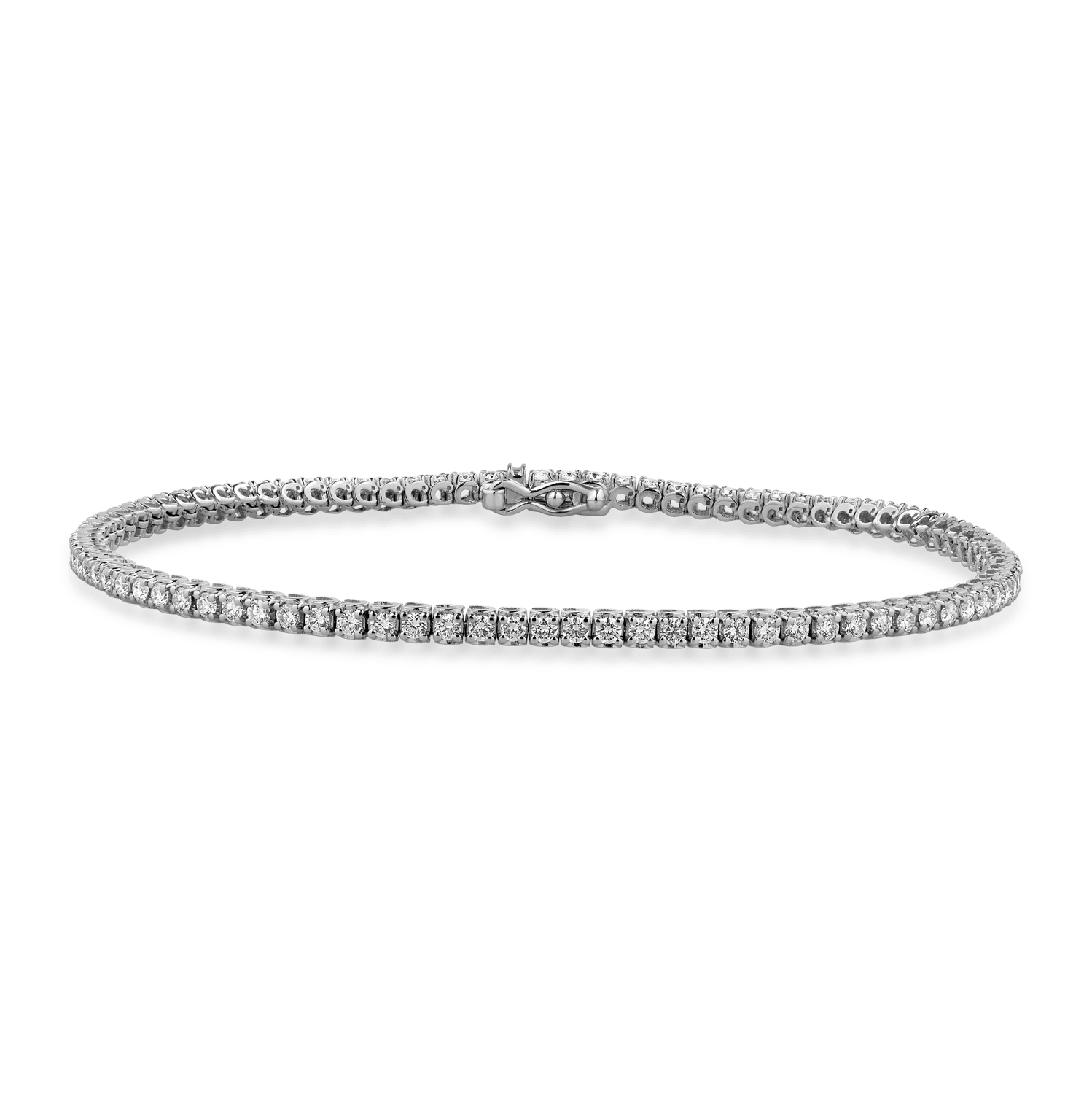 Brățară tennis din aur alb cu diamante de 1.5ct Brățară tennis din aur alb cu diamante de 1.5ct