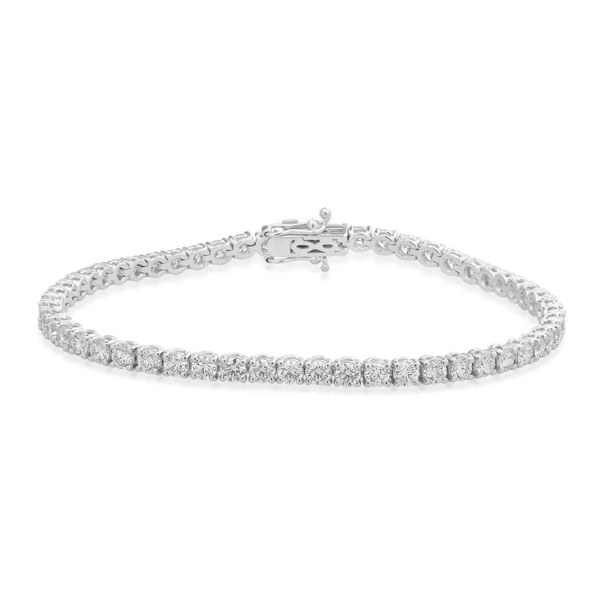 Brățară tennis din aur alb cu diamante de 7.5ct Brățară tennis din aur alb cu diamante de 7.5ct