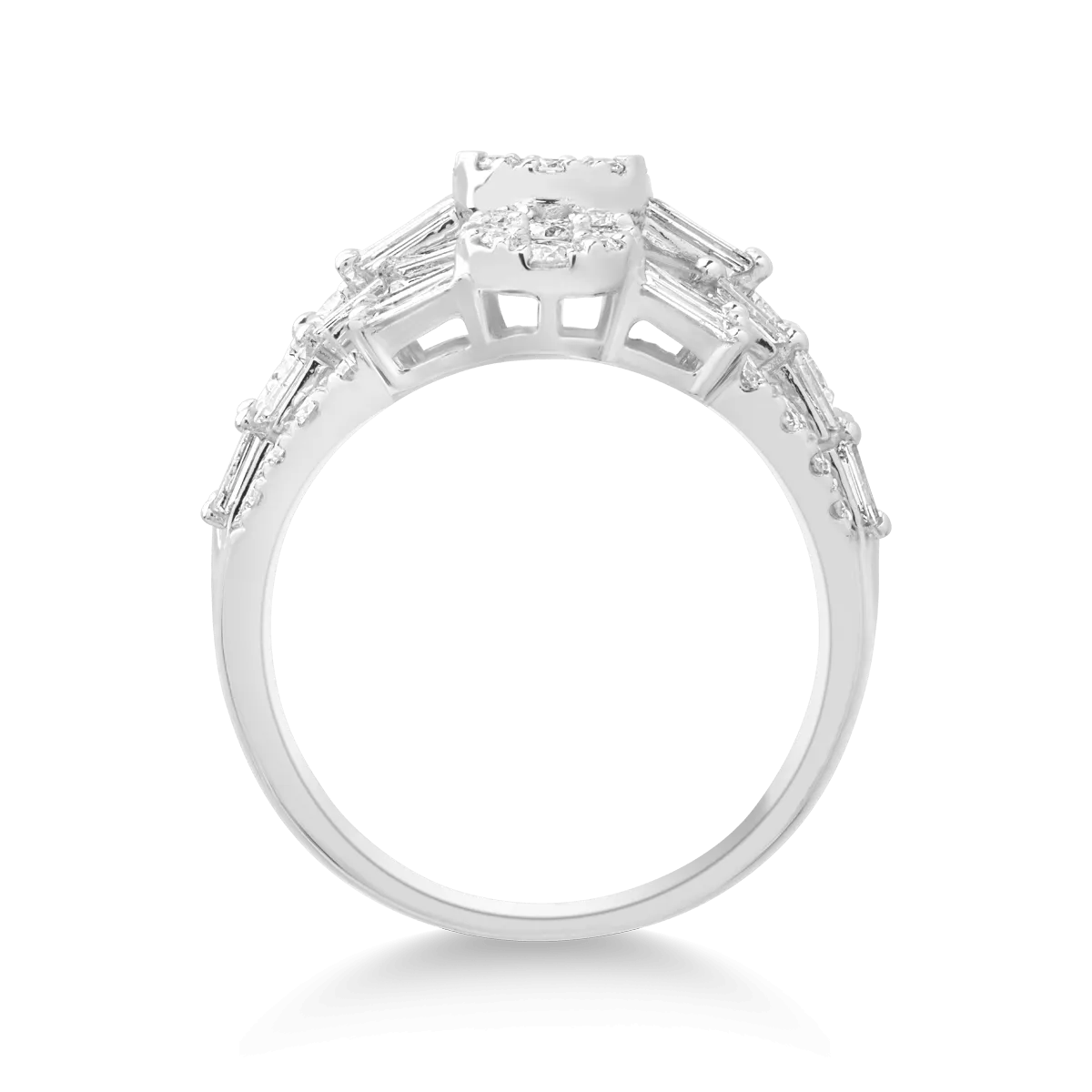 Inel aur alb cu diamante 2.7ct Inel aur alb cu diamante 2.7ct