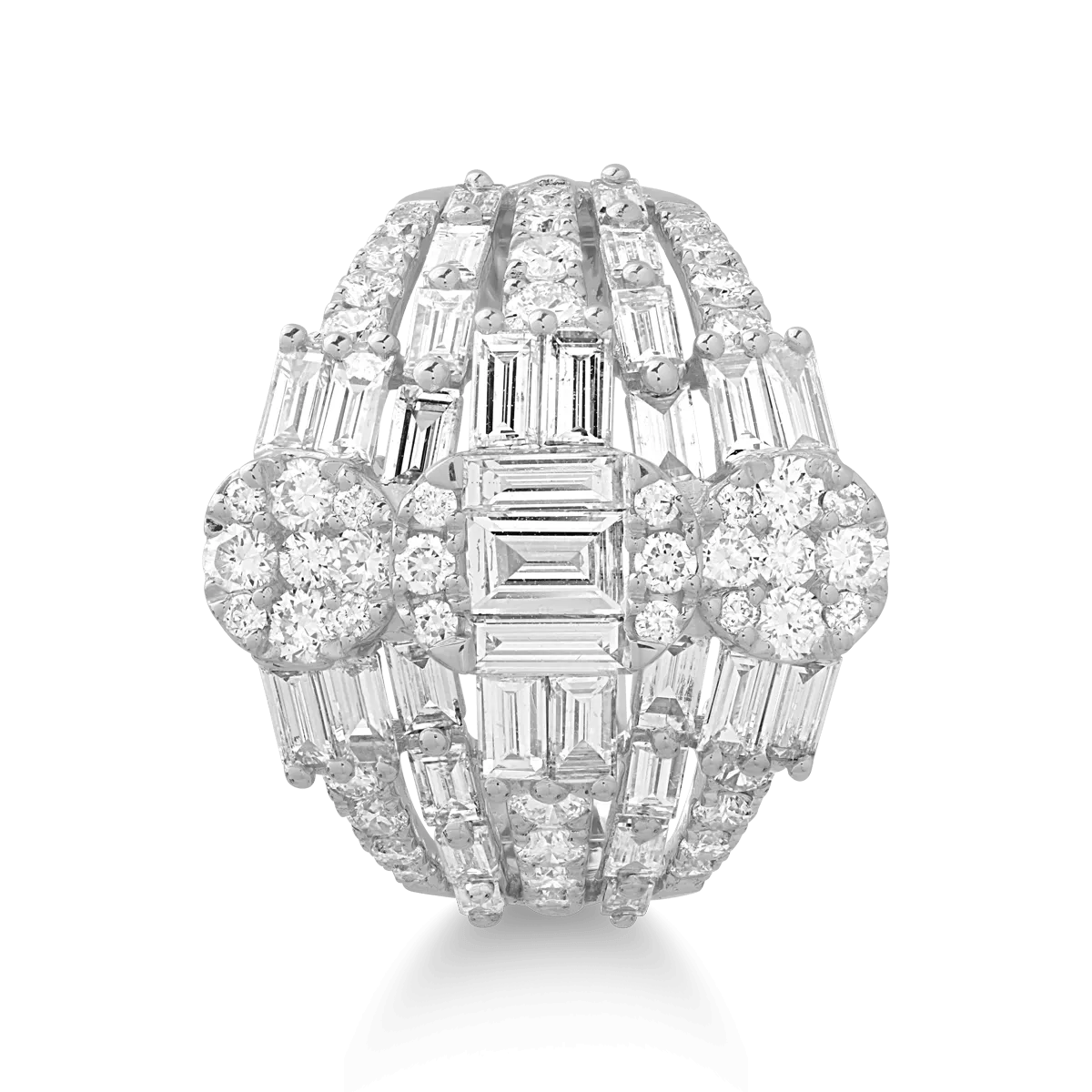 Inel aur alb cu diamante 2.7ct Inel aur alb cu diamante 2.7ct