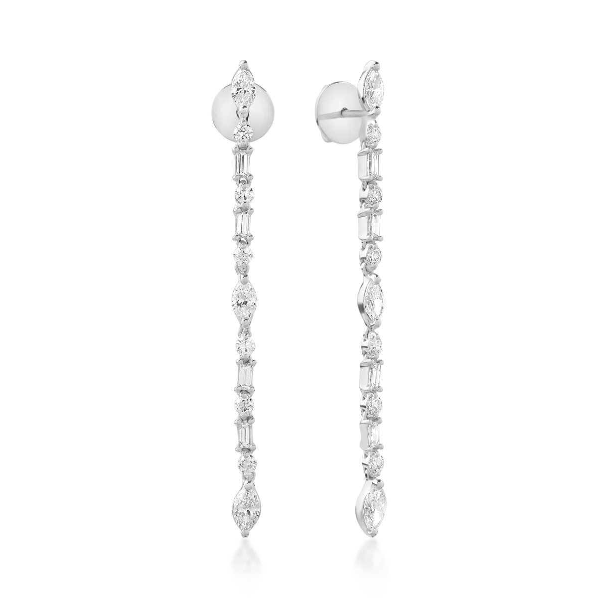 Cercei din aur alb cu diamante de 2.32ct Cercei din aur alb cu diamante de 2.32ct