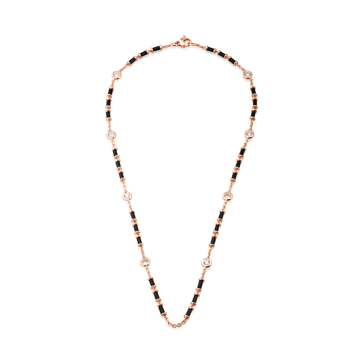 Colier bărbați din aur roz cu onix 6.5ct și diamante 1.42ct Colier bărbați din aur roz cu onix 6.5ct și diamante 1.42ct