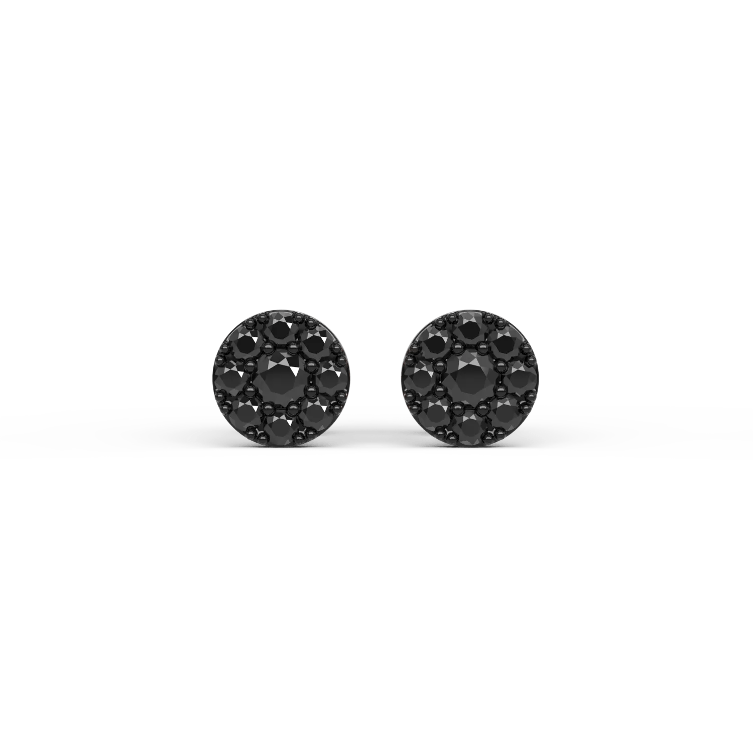 Cercei din aur roz-negru cu diamante negre de 0.27ct Cercei din aur roz-negru cu diamante negre de 0.27ct