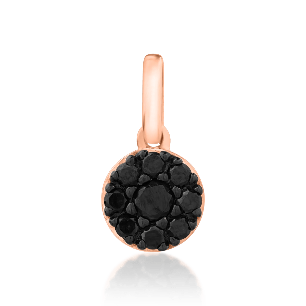 Pandantiv din aur roz-negru cu diamante negre 0.213ct Pandantiv din aur roz-negru cu diamante negre 0.213ct