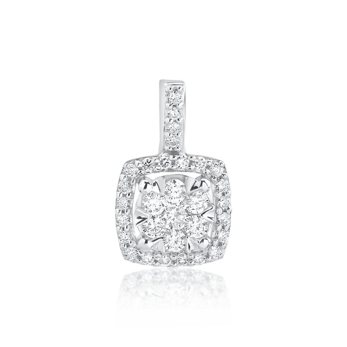 Pandantiv din aur alb cu diamante de 0.235ct Pandantiv din aur alb cu diamante de 0.235ct