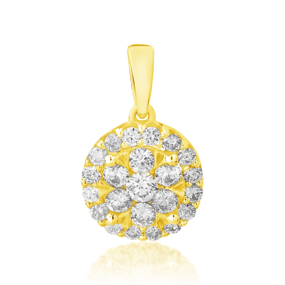 Pandantiv din aur galben cu diamante de 0.5ct – Teilor Pandantiv din aur galben cu diamante de 0.5ct – Teilor