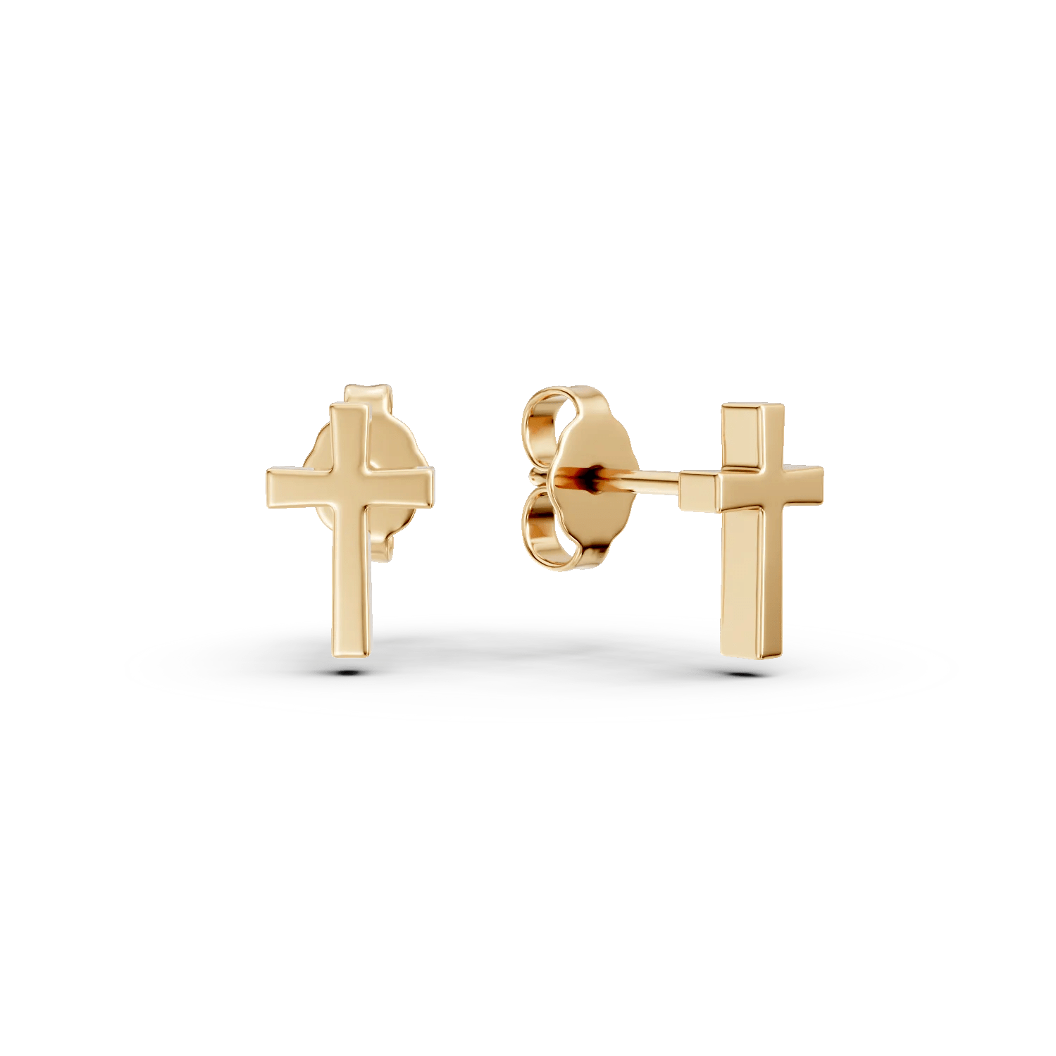 Cercei cu cruciulite din aur galben – elegant și unic Cercei cu cruciulite din aur galben - elegant și unic