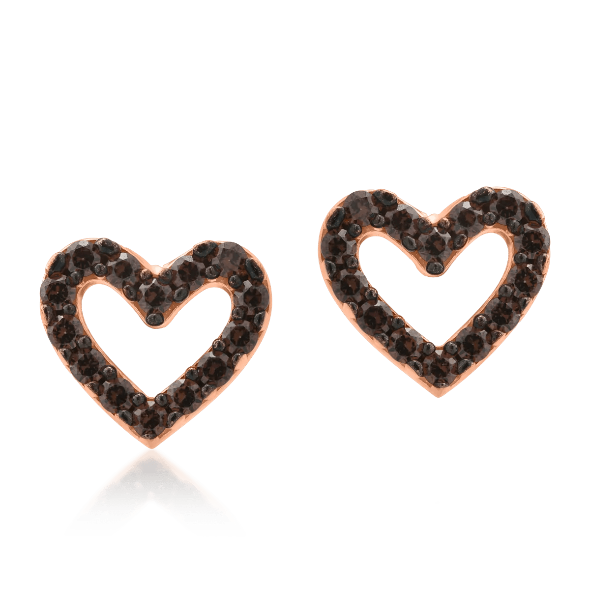 Cercei inimioare din aur roz – stil și eleganță Cercei inimioare din aur roz - stil și eleganță