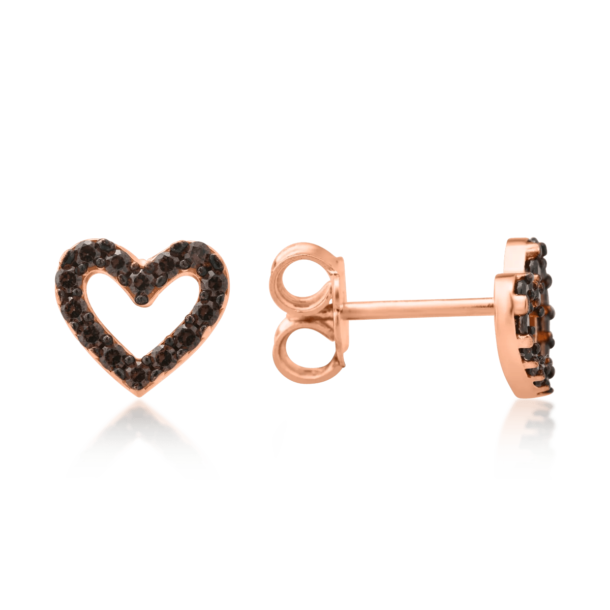 Cercei inimioare din aur roz – stil și eleganță Cercei inimioare din aur roz - stil și eleganță