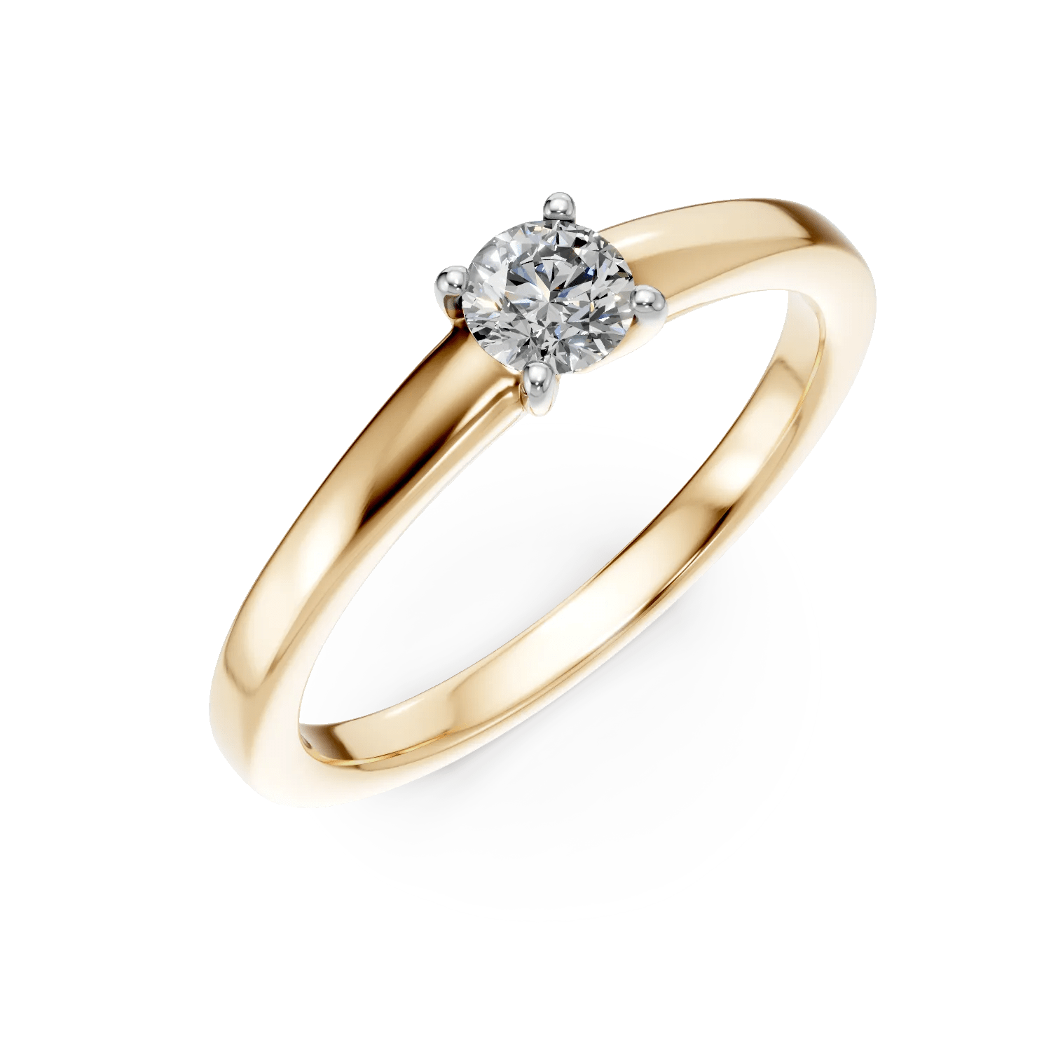 Inel de logodnă aur galben cu diamant solitaire 0.25ct Inel de logodnă aur galben cu diamant solitaire 0.25ct