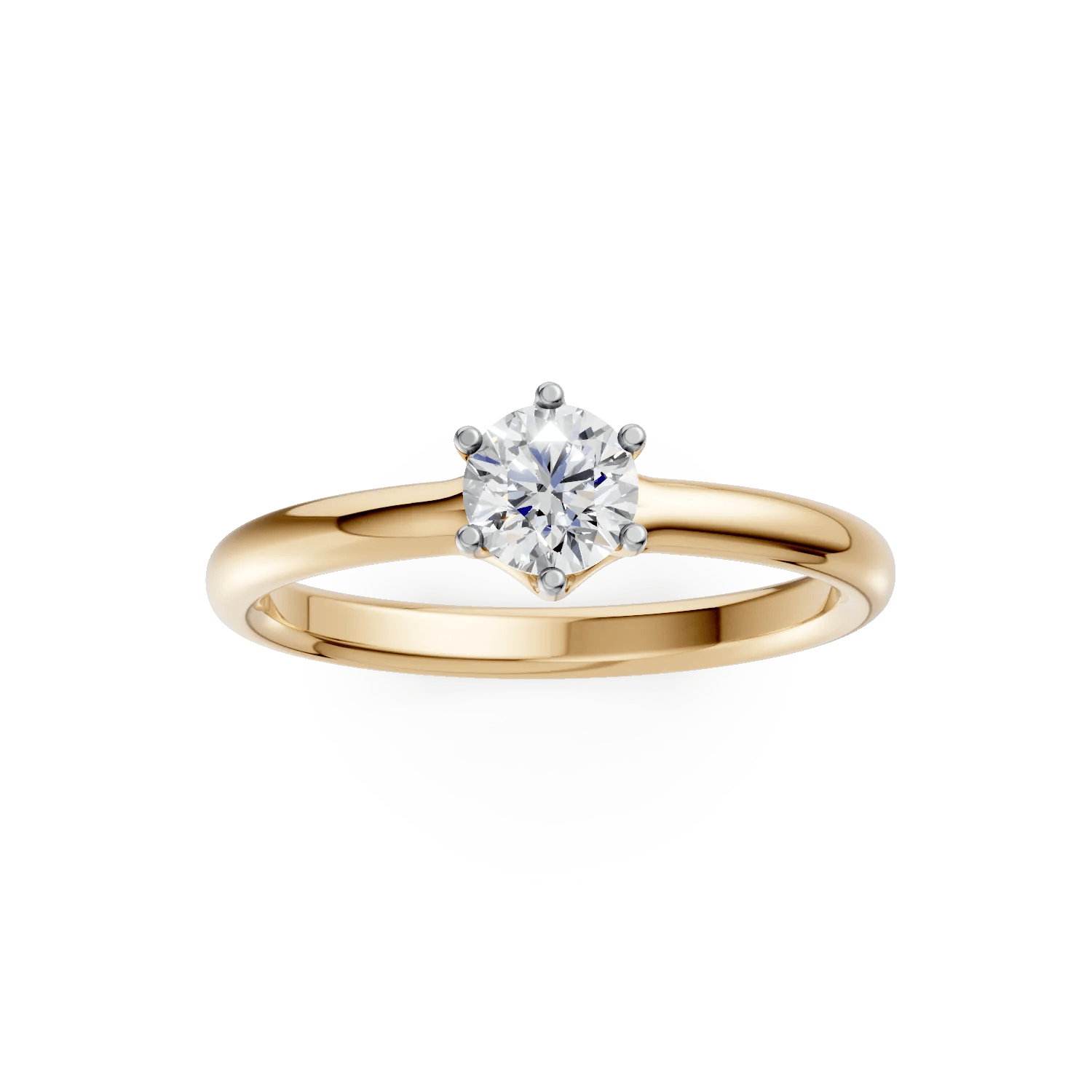 Inel de logodnă aur galben cu diamant de 0.5ct Inel de logodnă aur galben cu diamant de 0.5ct