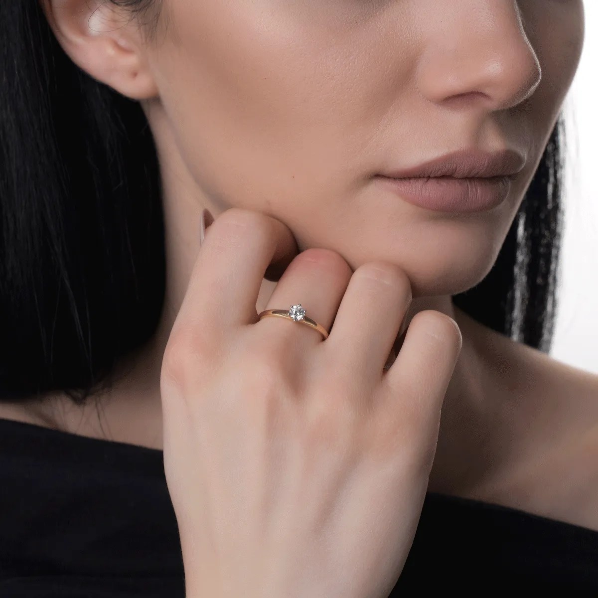 Inel de logodnă din aur galben cu diamante – Teilor Inel de logodnă din aur galben cu diamante – Teilor