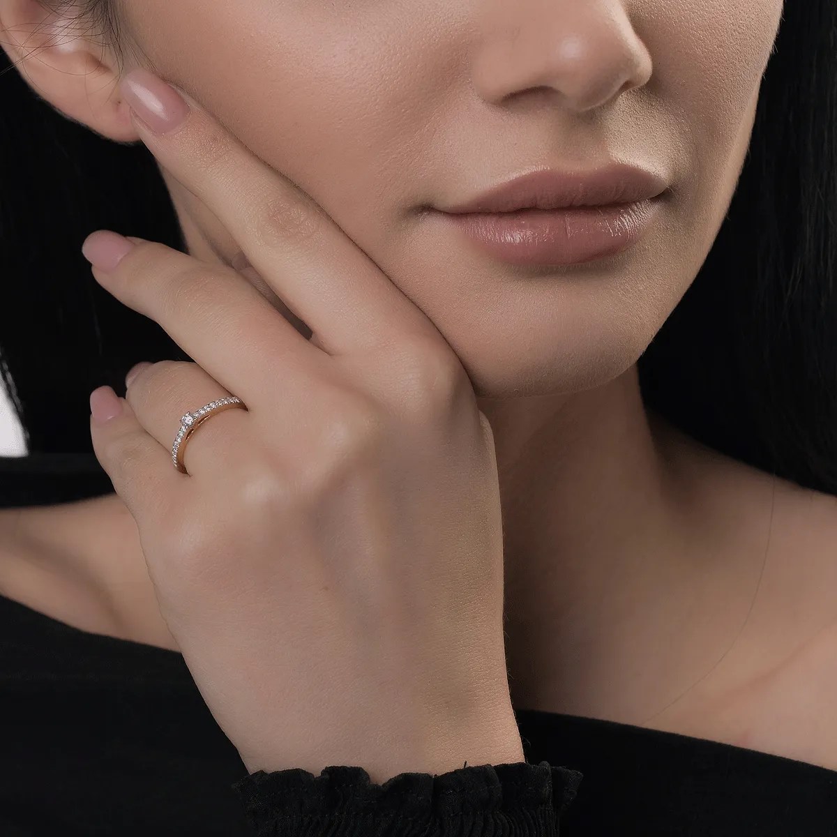 Inel de logodnă din aur galben cu diamant Inel de logodnă din aur galben cu diamant