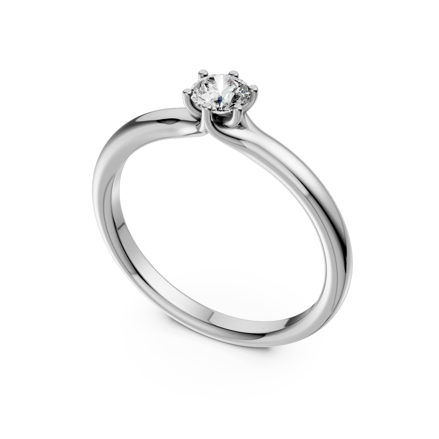 Inel logodnă aur alb cu diamant 0.25ct – Teilor Inel logodnă aur alb cu diamant 0.25ct – Teilor