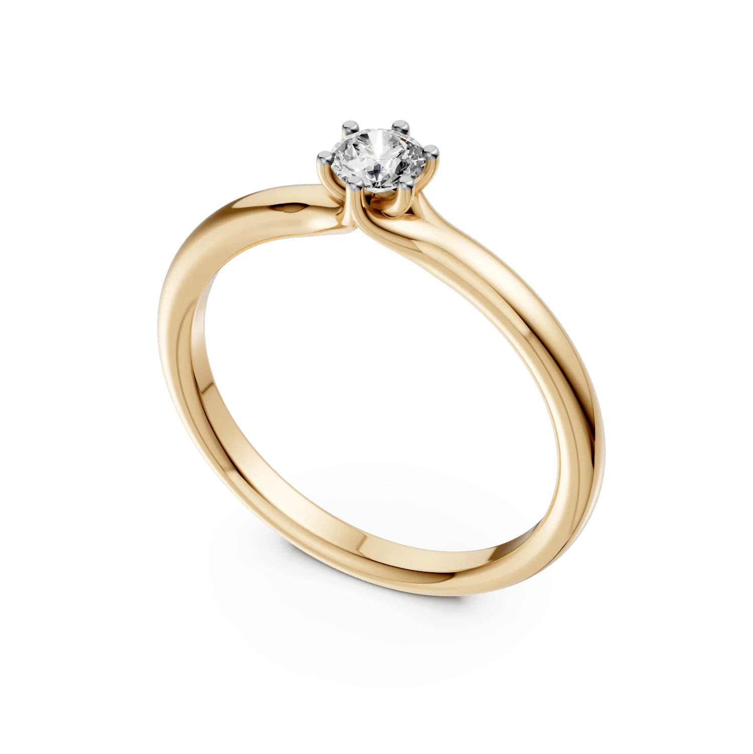 Inel de logodnă din aur galben cu diamant – Teilor Inel de logodnă din aur galben cu diamant - Teilor