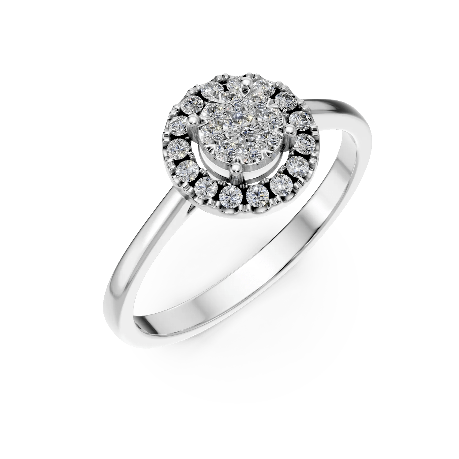 Inel de logodnă din aur alb cu diamante 0.14ct Inel de logodnă din aur alb cu diamante 0.14ct