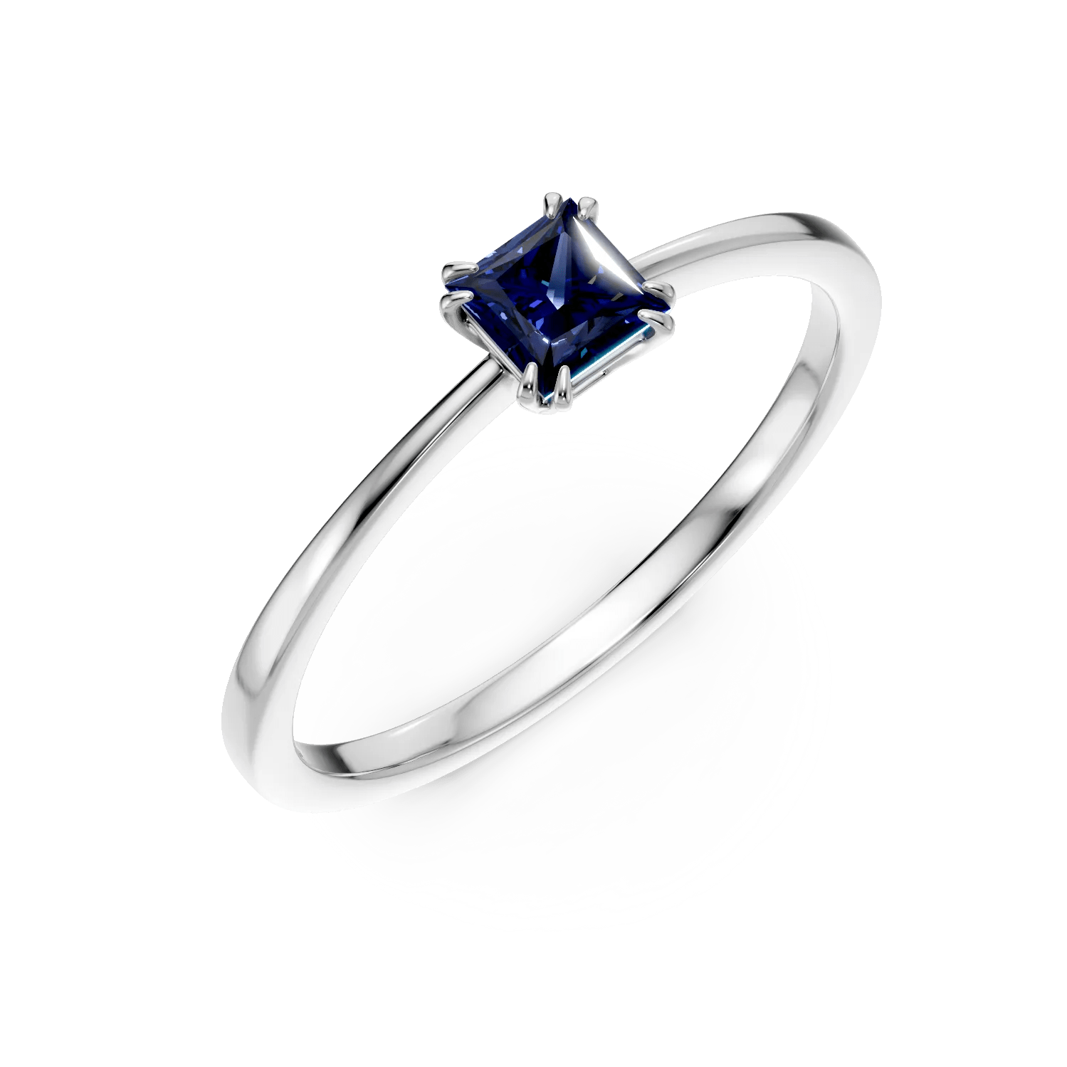 Inel de logodnă din aur alb cu safir de 0.565ct Inel de logodnă din aur alb cu safir de 0.565ct