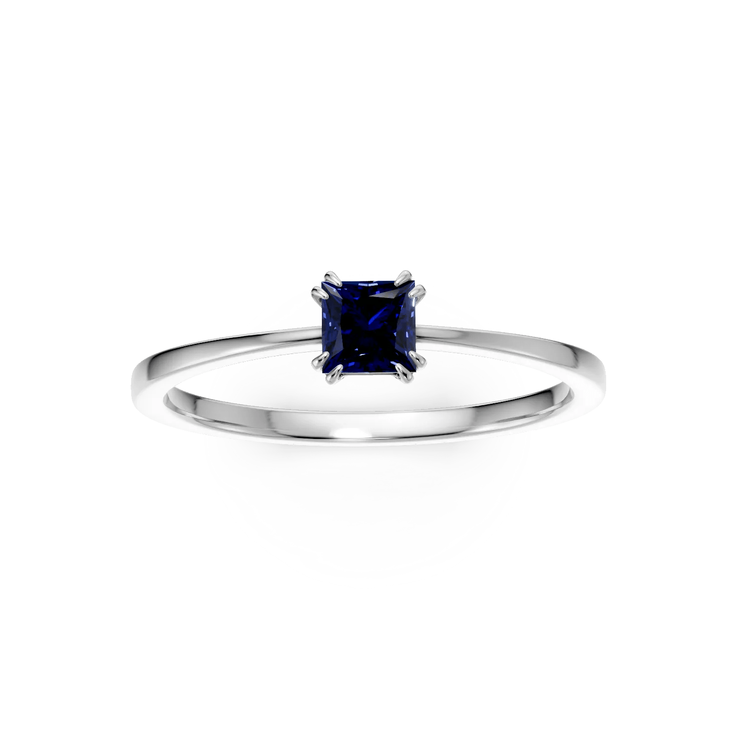Inel logodnă aur alb cu safir 0.565ct – love stories Inel logodnă aur alb cu safir 0.565ct - love stories