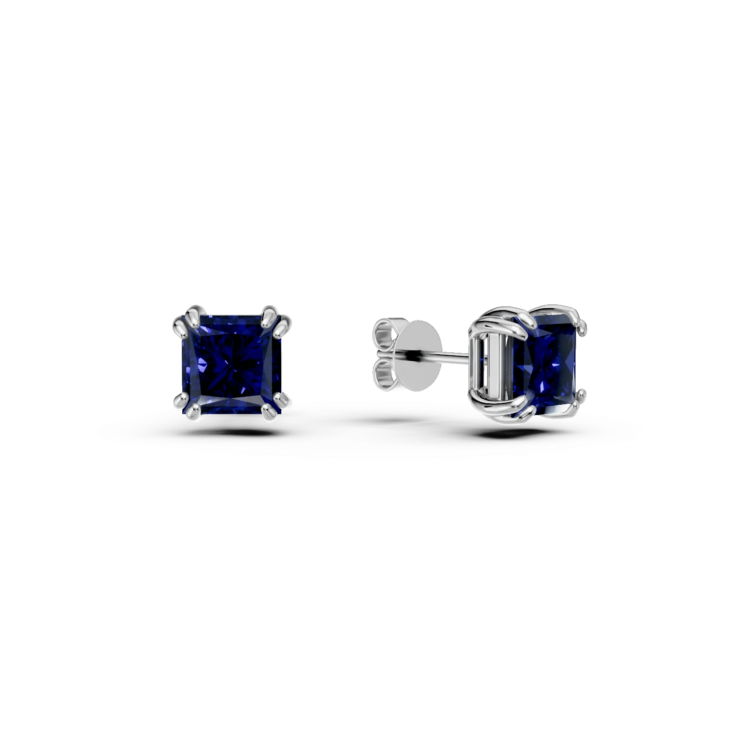 Cercei din aur alb cu iolite princess de 0.66ct Cercei din aur alb cu iolite princess de 0.66ct