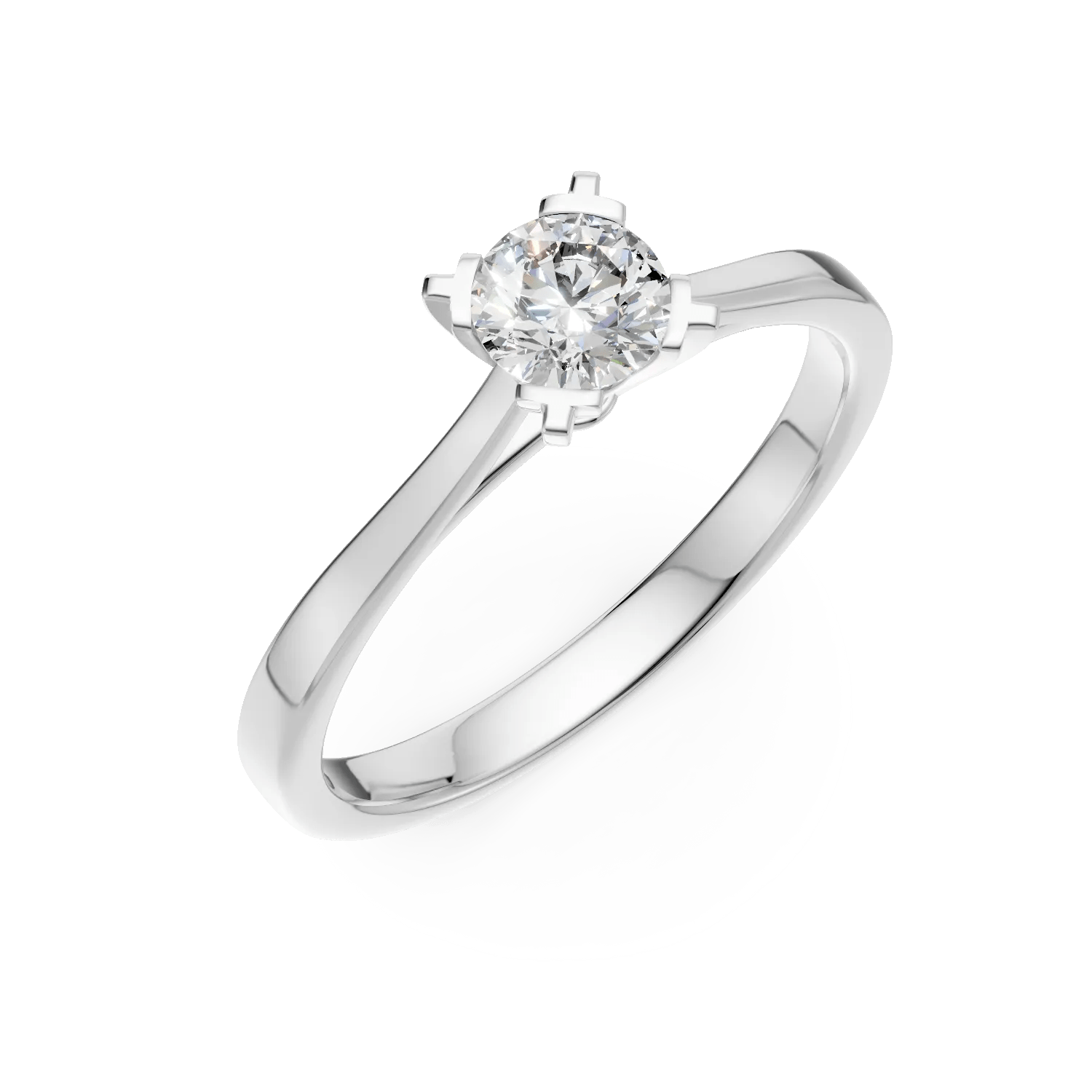 Inel de logodnă din aur alb cu diamant de 0.26ct Inel de logodnă din aur alb cu diamant de 0.26ct