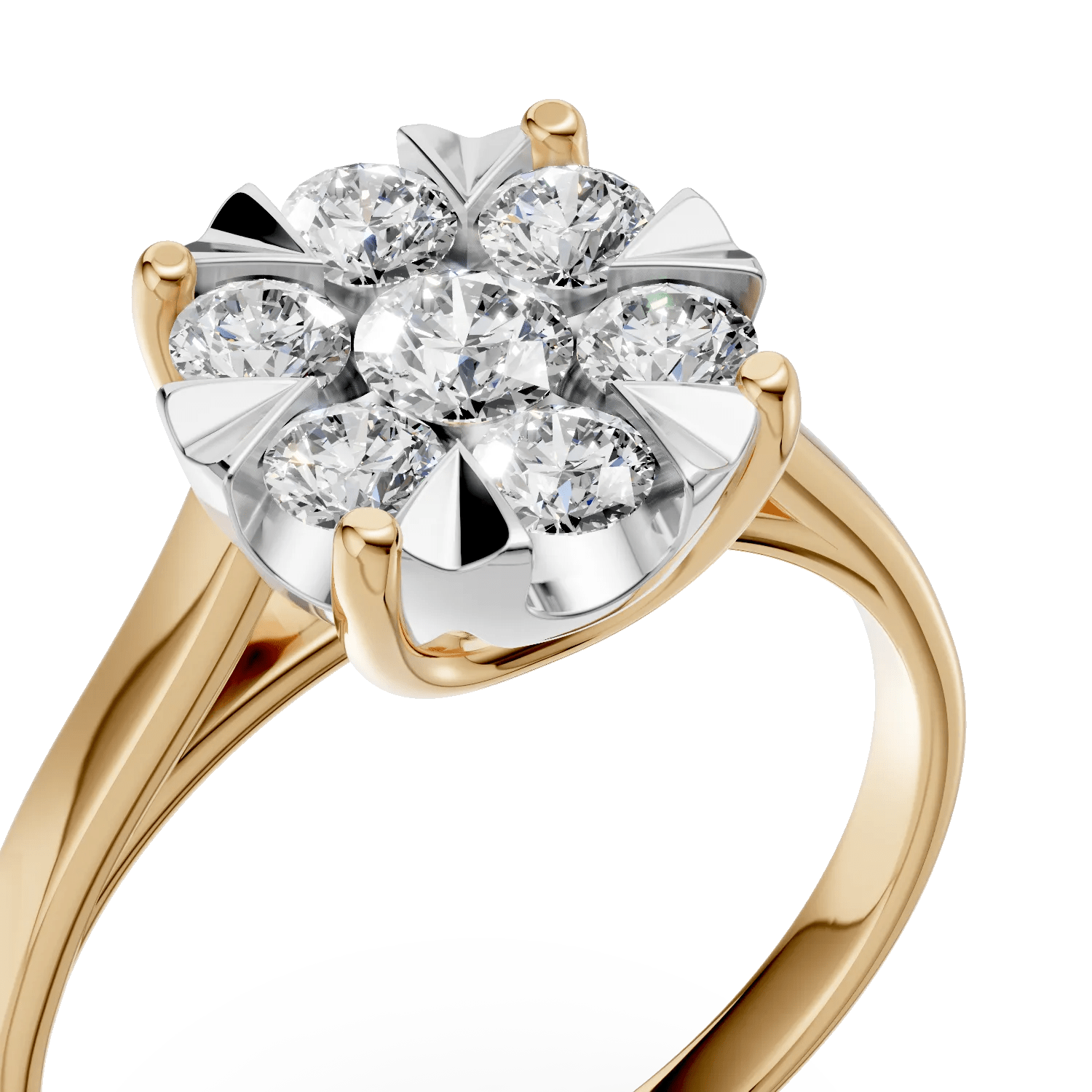Inel din aur galben cu diamante 0.5ct Inel din aur galben cu diamante 0.5ct