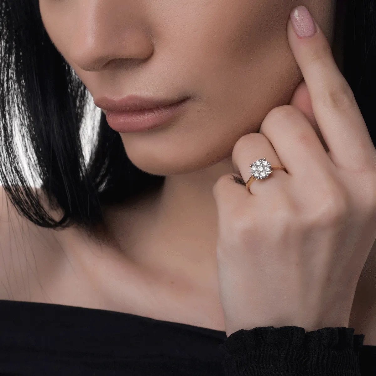 Inel din aur galben cu diamante 0.5ct Inel din aur galben cu diamante 0.5ct