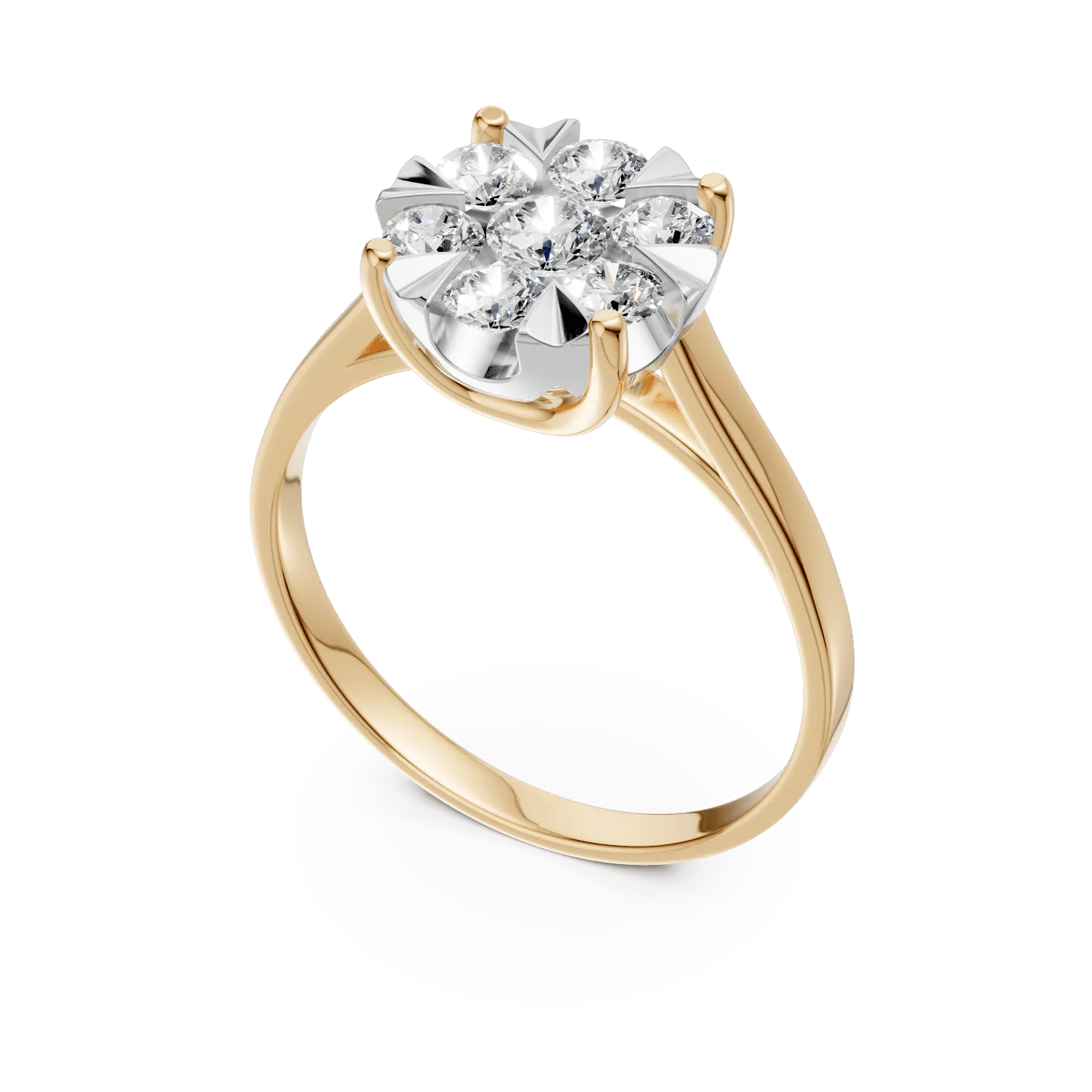 Inel din aur galben cu diamante 0.5ct Inel din aur galben cu diamante 0.5ct