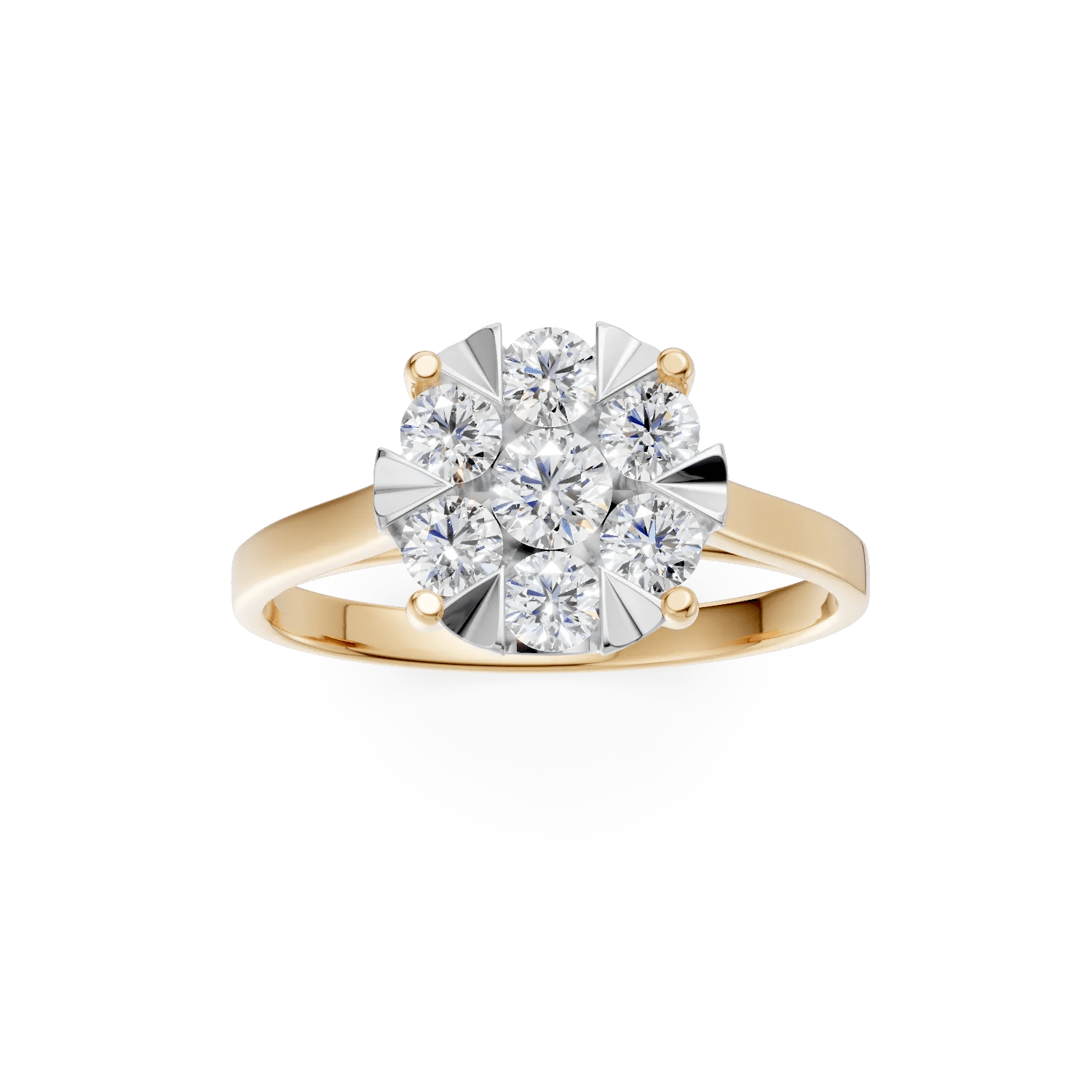 Inel din aur galben cu diamante 0.5ct Inel din aur galben cu diamante 0.5ct