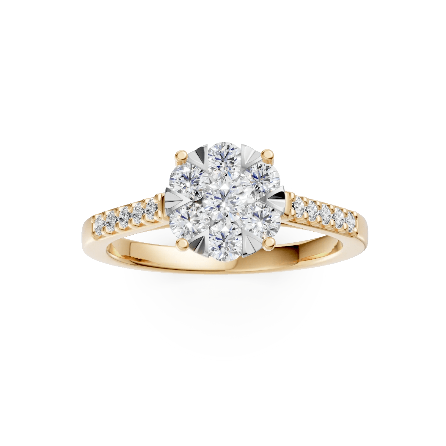 Inel din aur galben cu diamante 0.5ct Inel din aur galben cu diamante 0.5ct