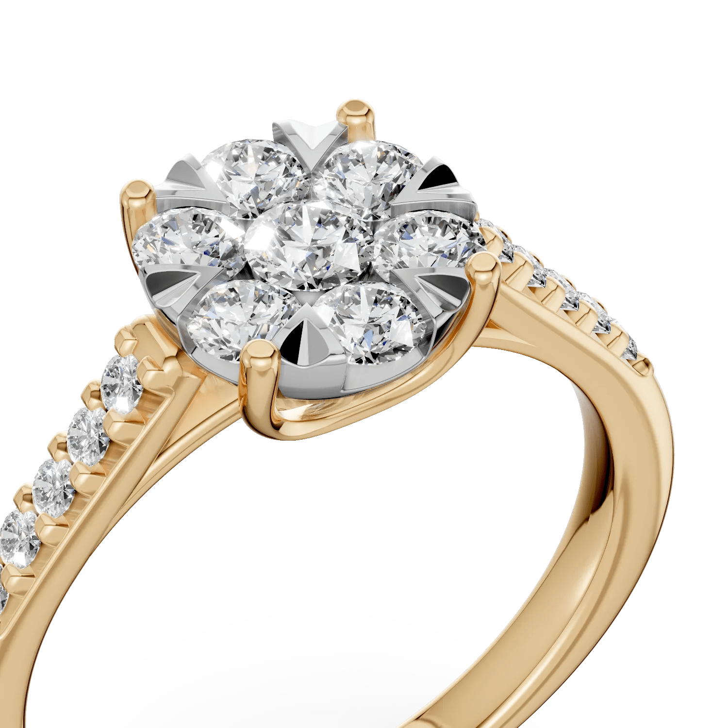 Inel din aur galben cu diamante 0.5ct Inel din aur galben cu diamante 0.5ct