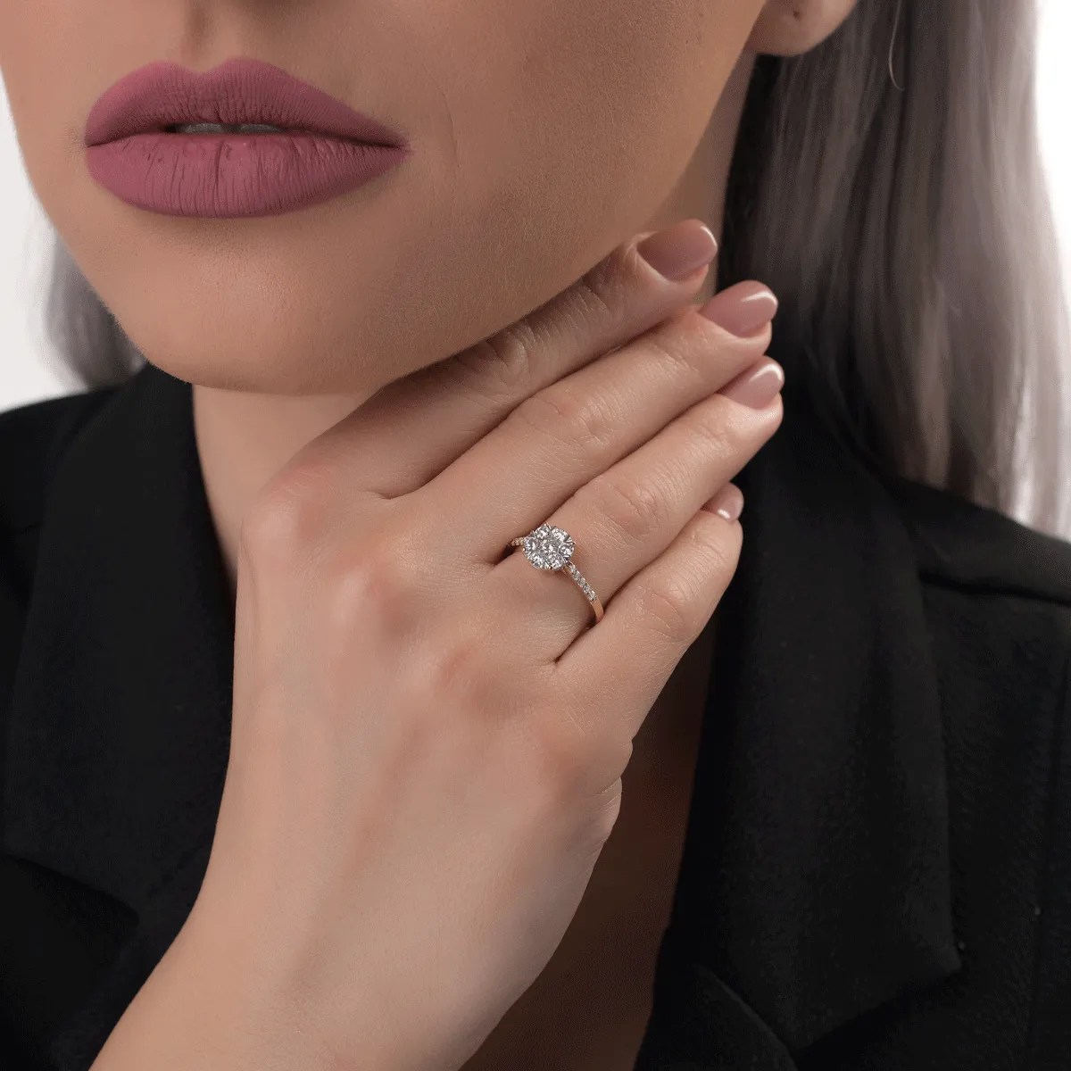 Inel din aur galben cu diamante 0.5ct Inel din aur galben cu diamante 0.5ct