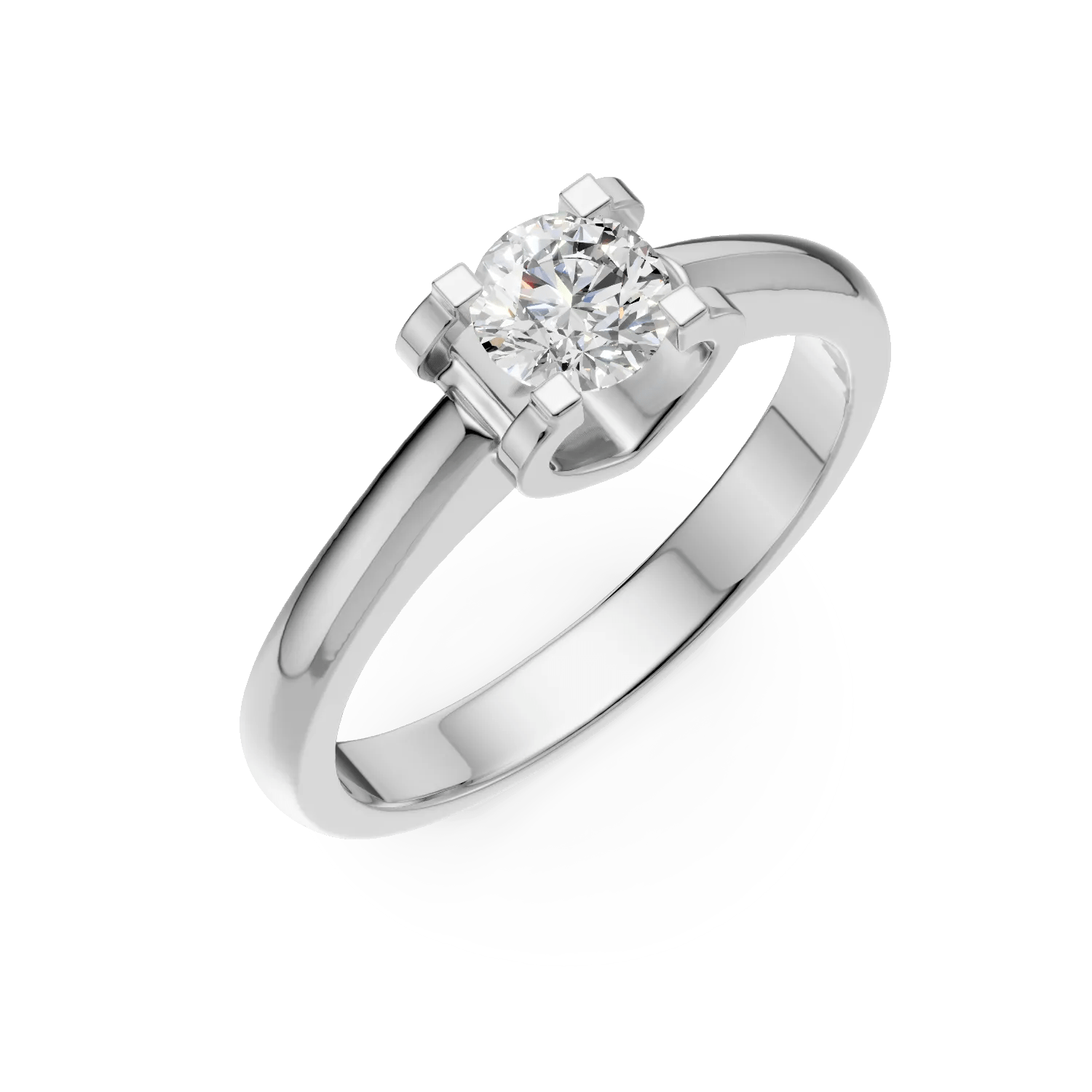 Inel de logodnă din aur alb cu diamant 0.2ct Inel de logodnă din aur alb cu diamant 0.2ct
