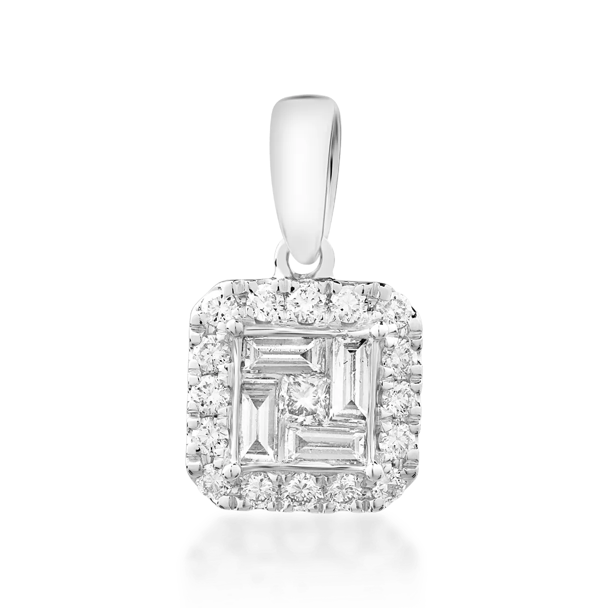 Pandantiv din aur alb cu diamante de 0.4ct Pandantiv din aur alb cu diamante de 0.4ct