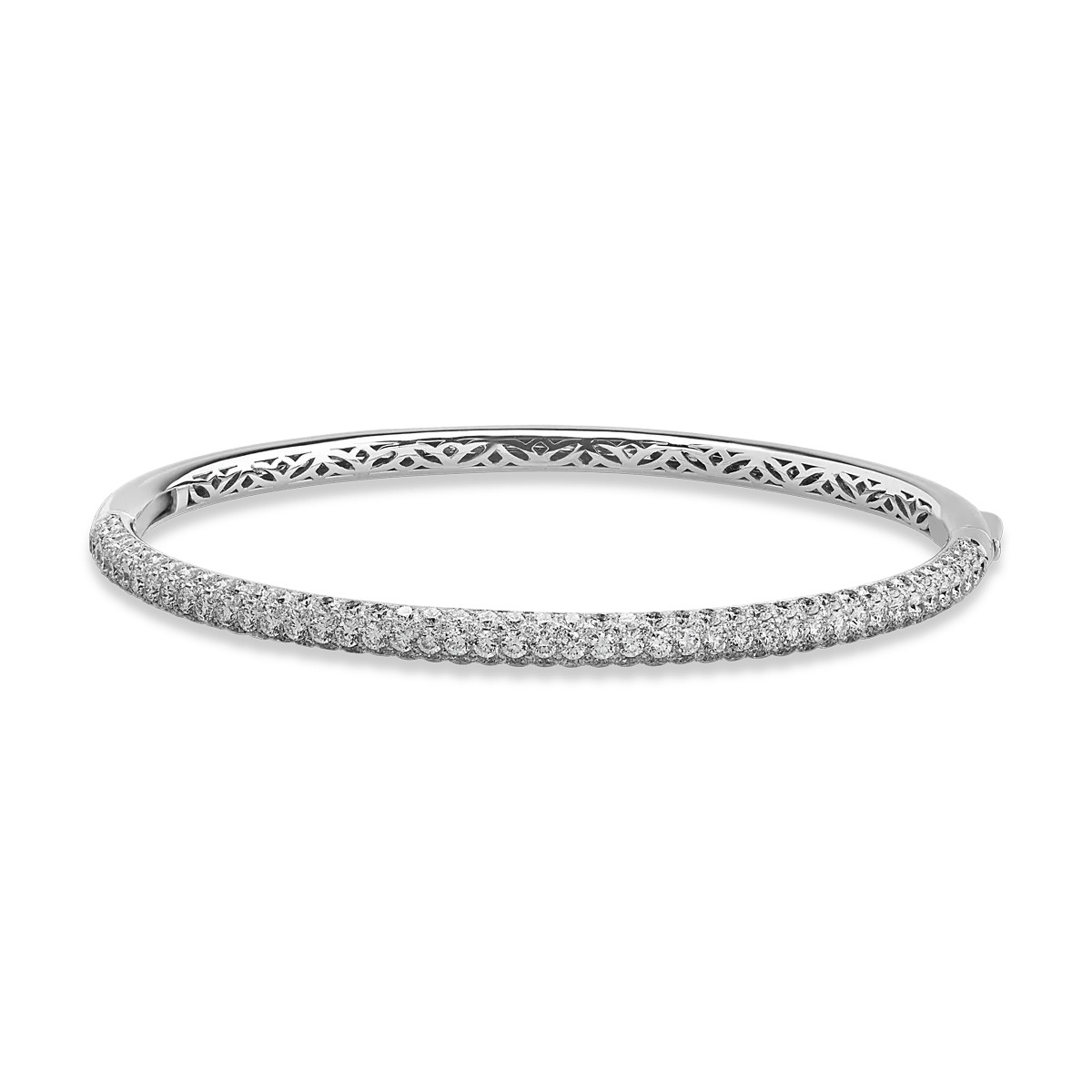 Brățară fixă din aur alb cu diamante de 3.57ct Brățară fixă din aur alb cu diamante de 3.57ct