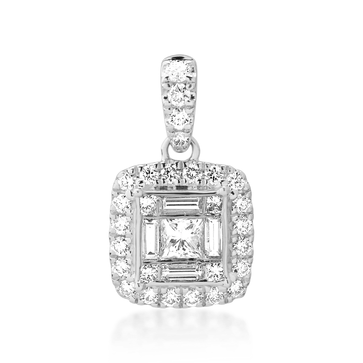 Pandantiv din aur alb cu diamante de 0.63ct Pandantiv din aur alb cu diamante de 0.63ct