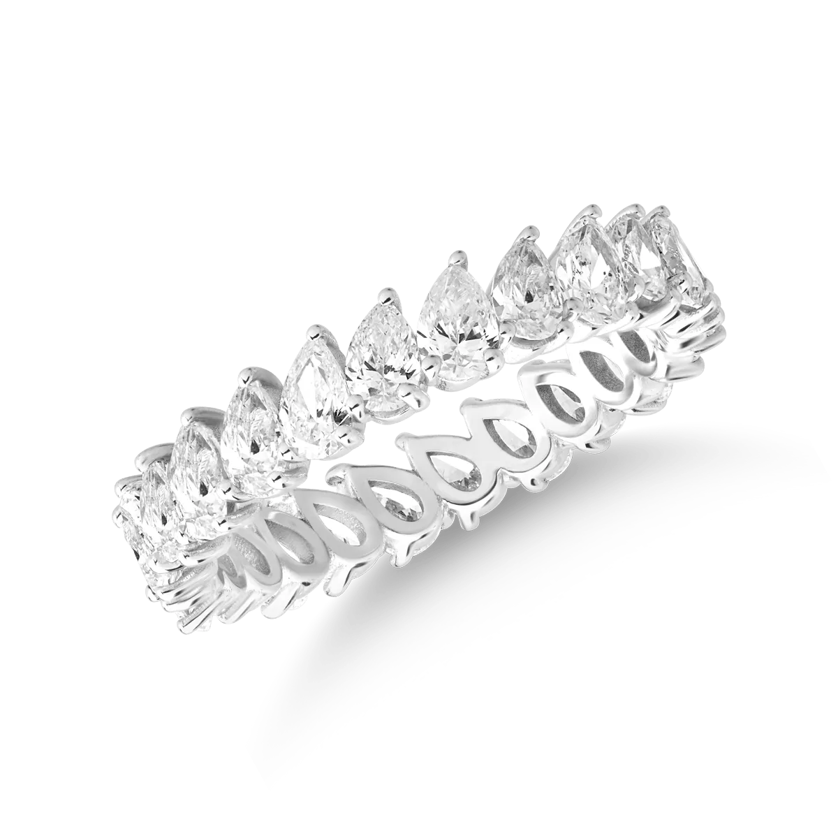 Inel din aur alb cu diamante pear de 2.3ct Inel din aur alb cu diamante pear de 2.3ct