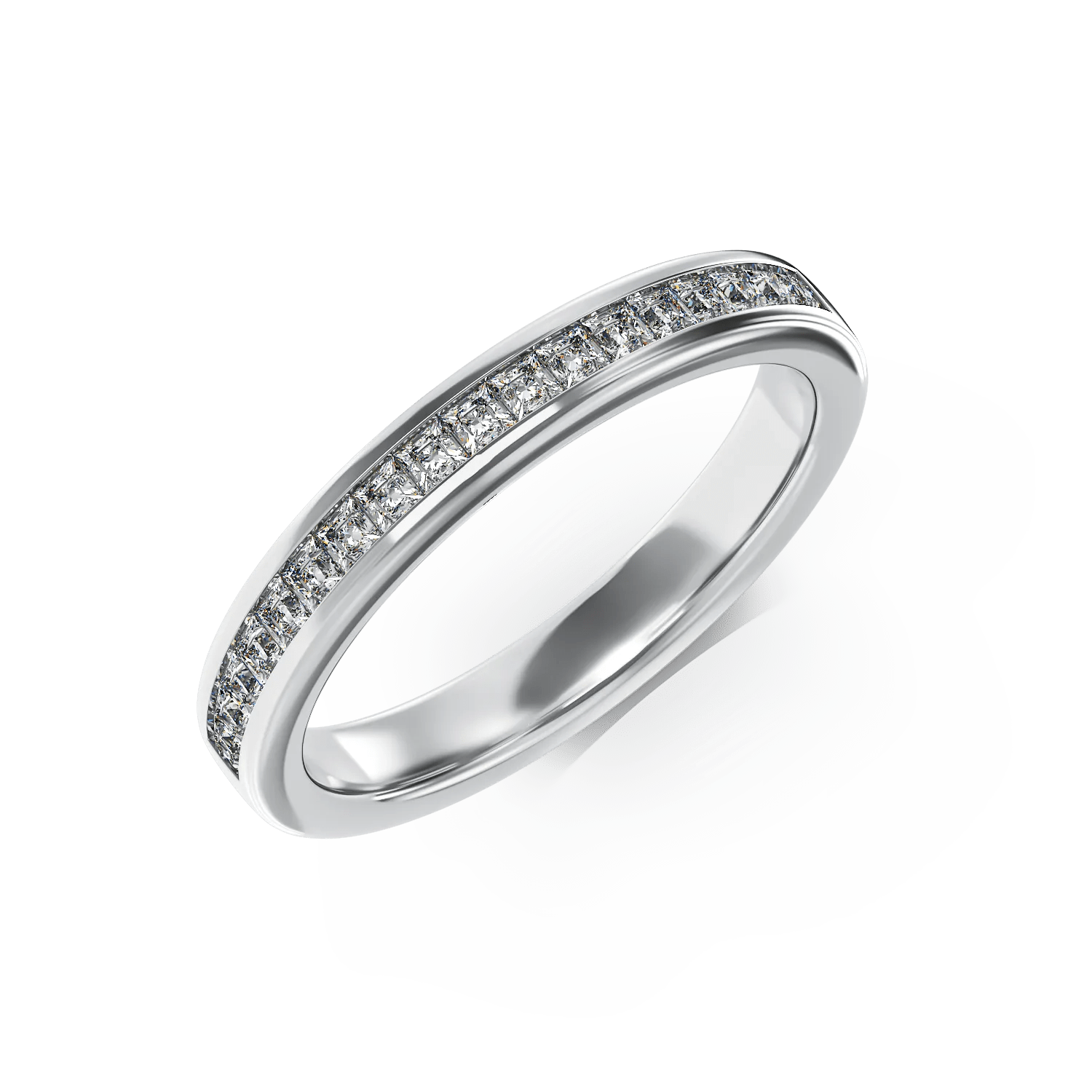 Inel din aur alb cu diamante de 0.3ct, tăietură princess Inel din aur alb cu diamante de 0.3ct, tăietură princess