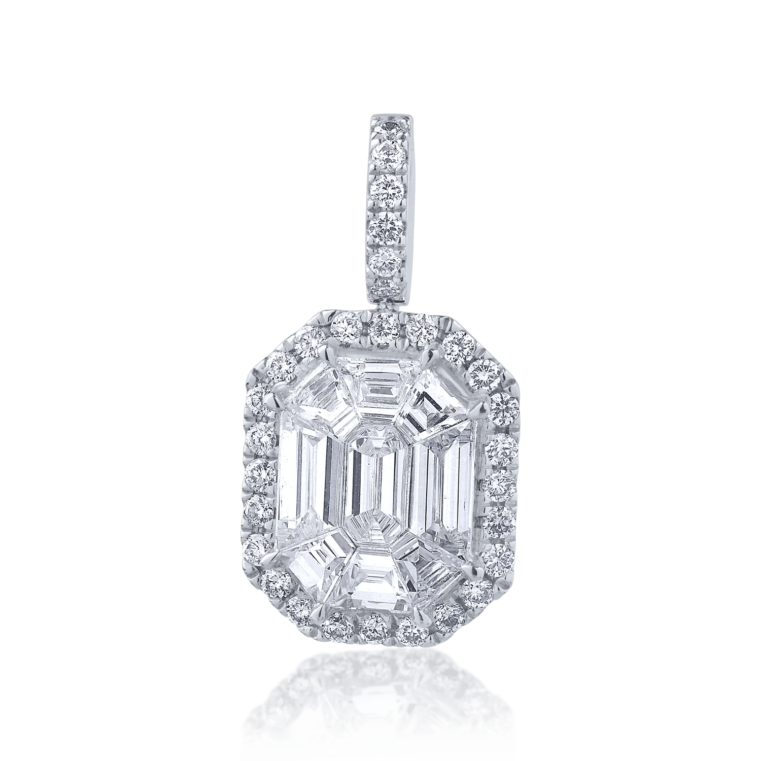 Pandantiv din aur alb cu diamante de 0.19ct Pandantiv din aur alb cu diamante de 0.19ct