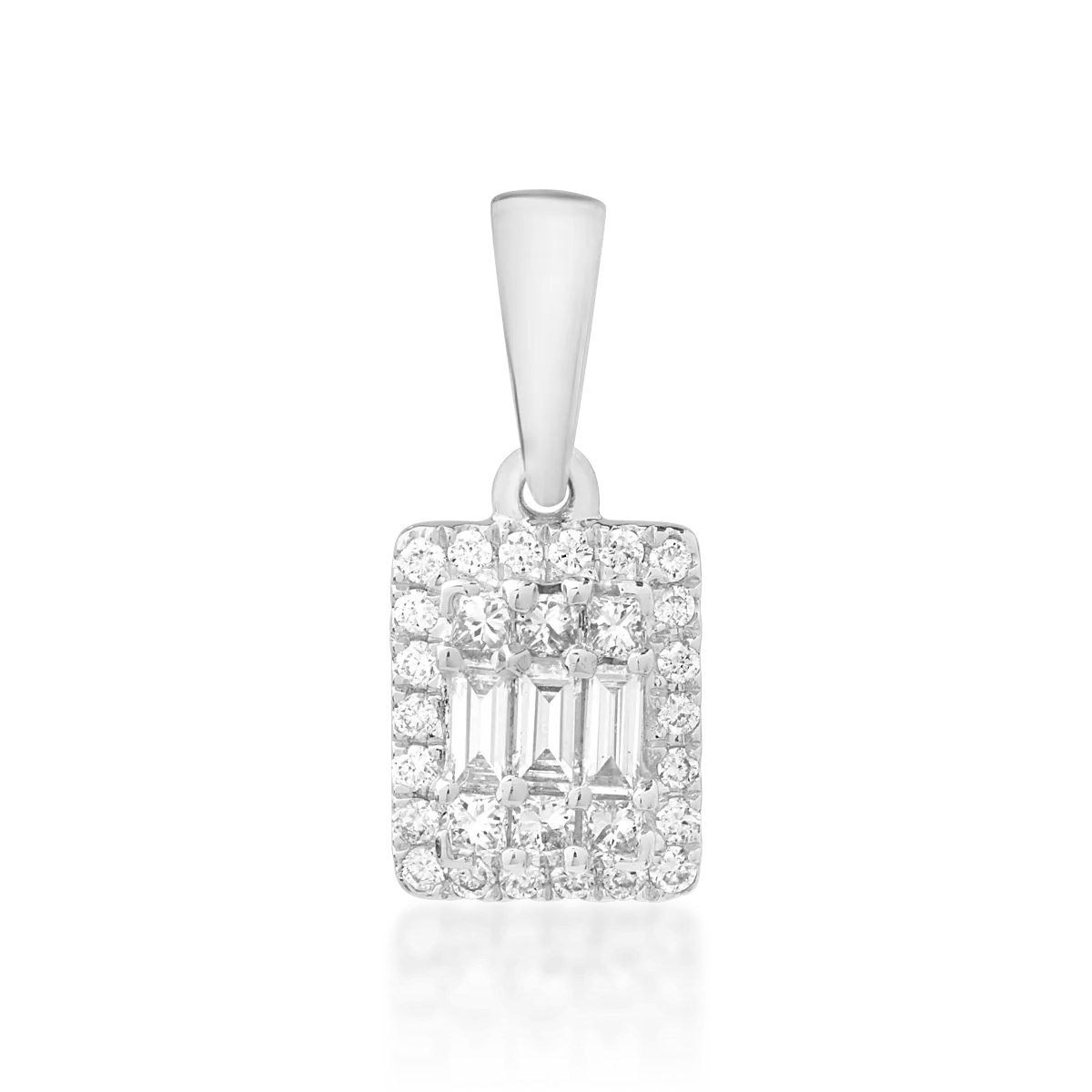 Pandantiv aur alb cu diamante 0.26ct Pandantiv aur alb cu diamante 0.26ct