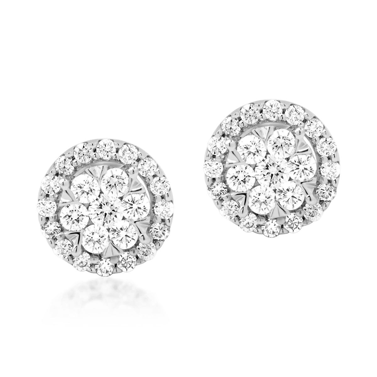 Cercei aur alb cu diamante 0.5ct Cercei aur alb cu diamante 0.5ct