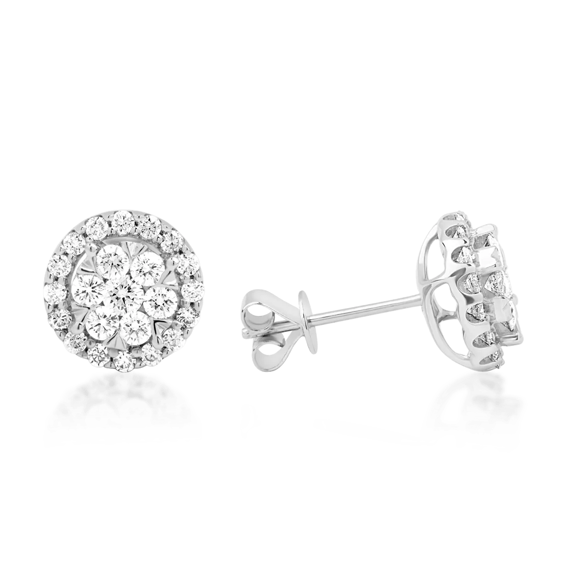 Cercei aur alb cu diamante 0.5ct Cercei aur alb cu diamante 0.5ct