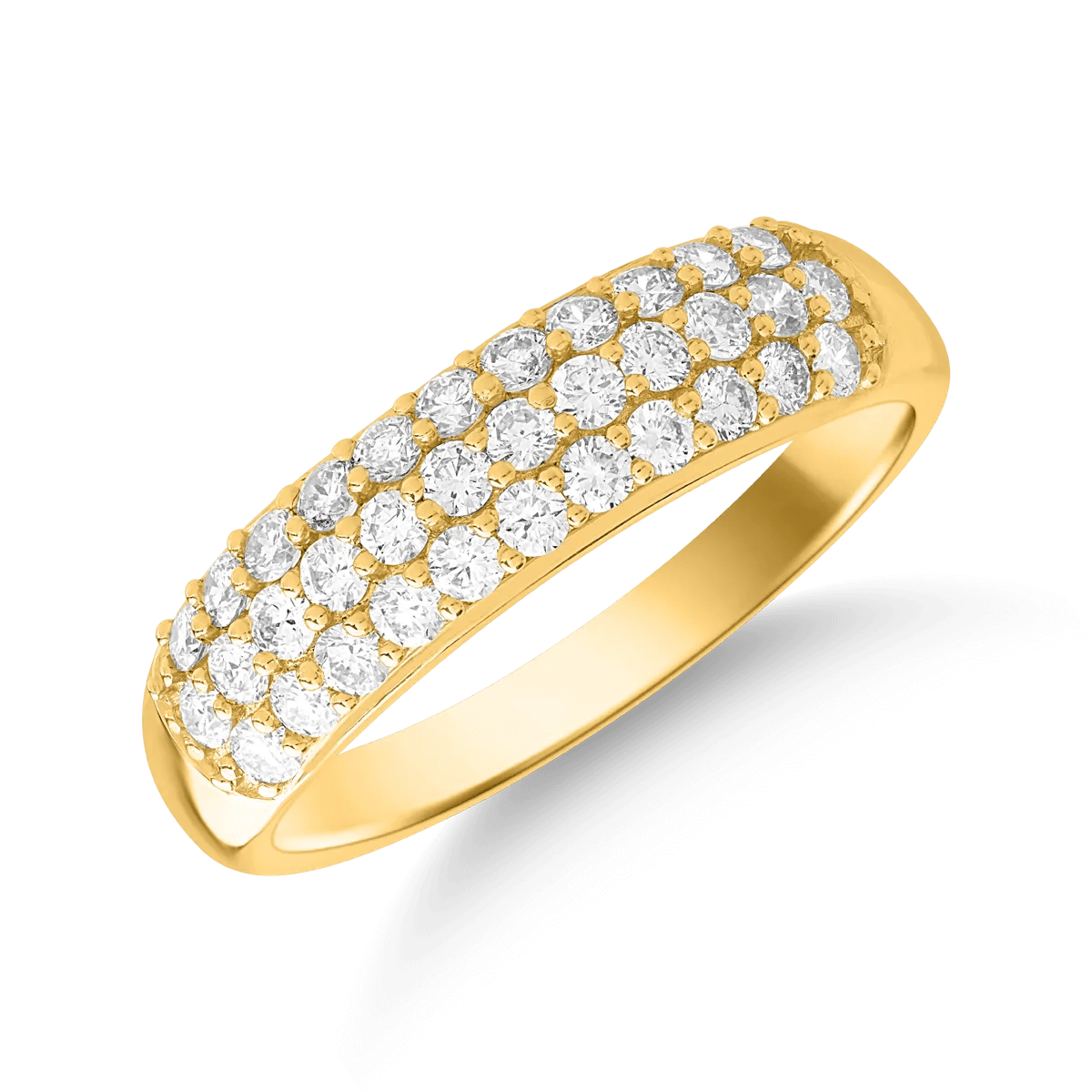 Inel din aur galben cu diamante de 0.748ct Inel din aur galben cu diamante de 0.748ct