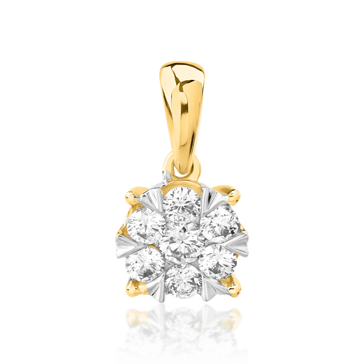 Pandantiv din aur galben cu diamante de 0.34ct Pandantiv din aur galben cu diamante de 0.34ct