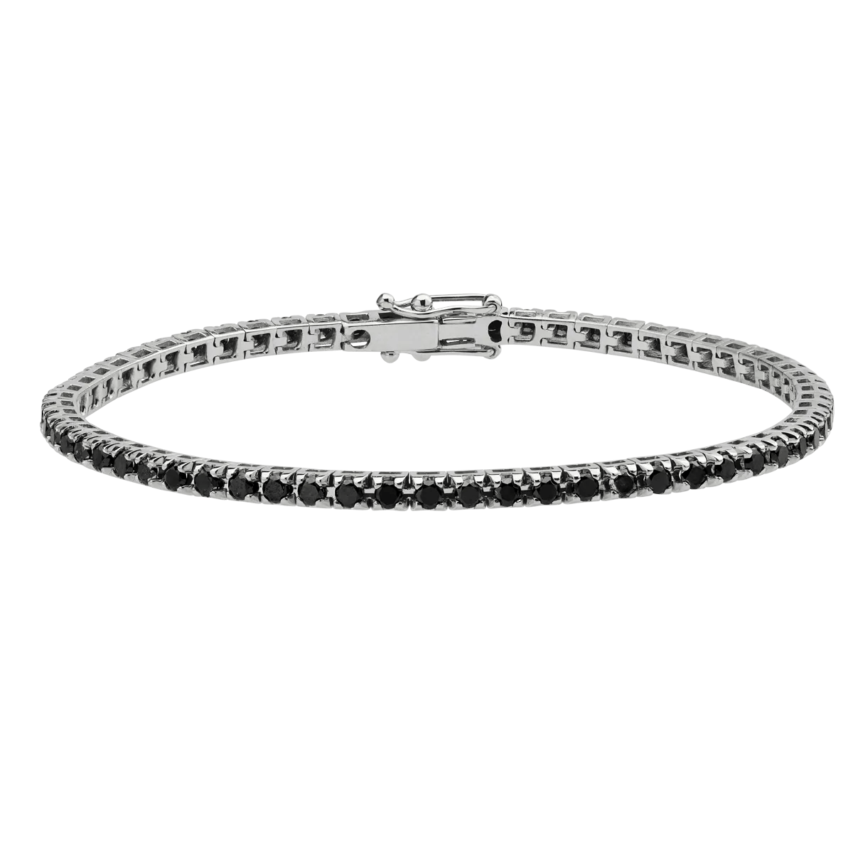 Brățară tennis din aur alb cu diamante negre, 8.5ct Brățară tennis din aur alb cu diamante negre, 8.5ct
