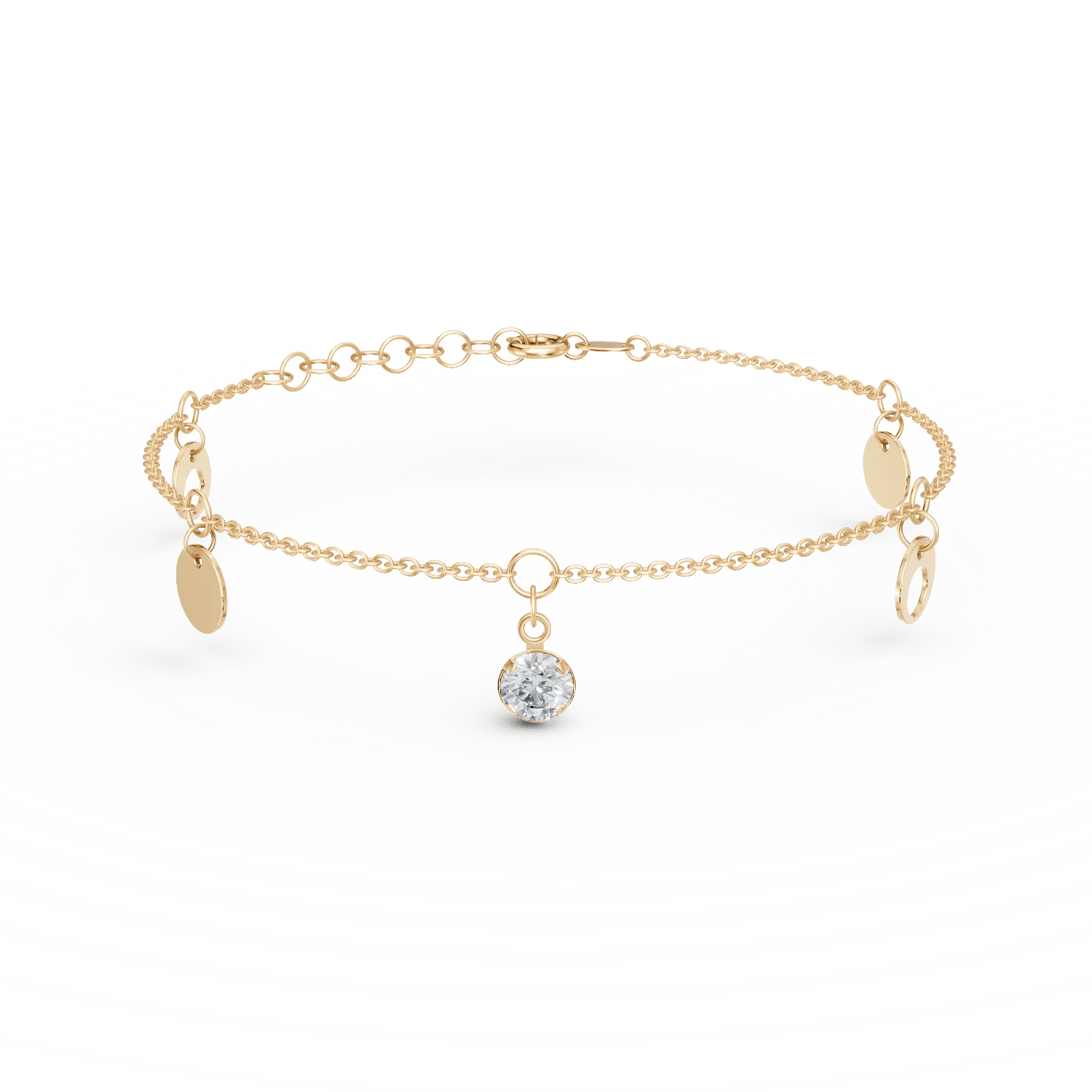 Brățară de gleznă din aur galben Brățară de gleznă din aur galben